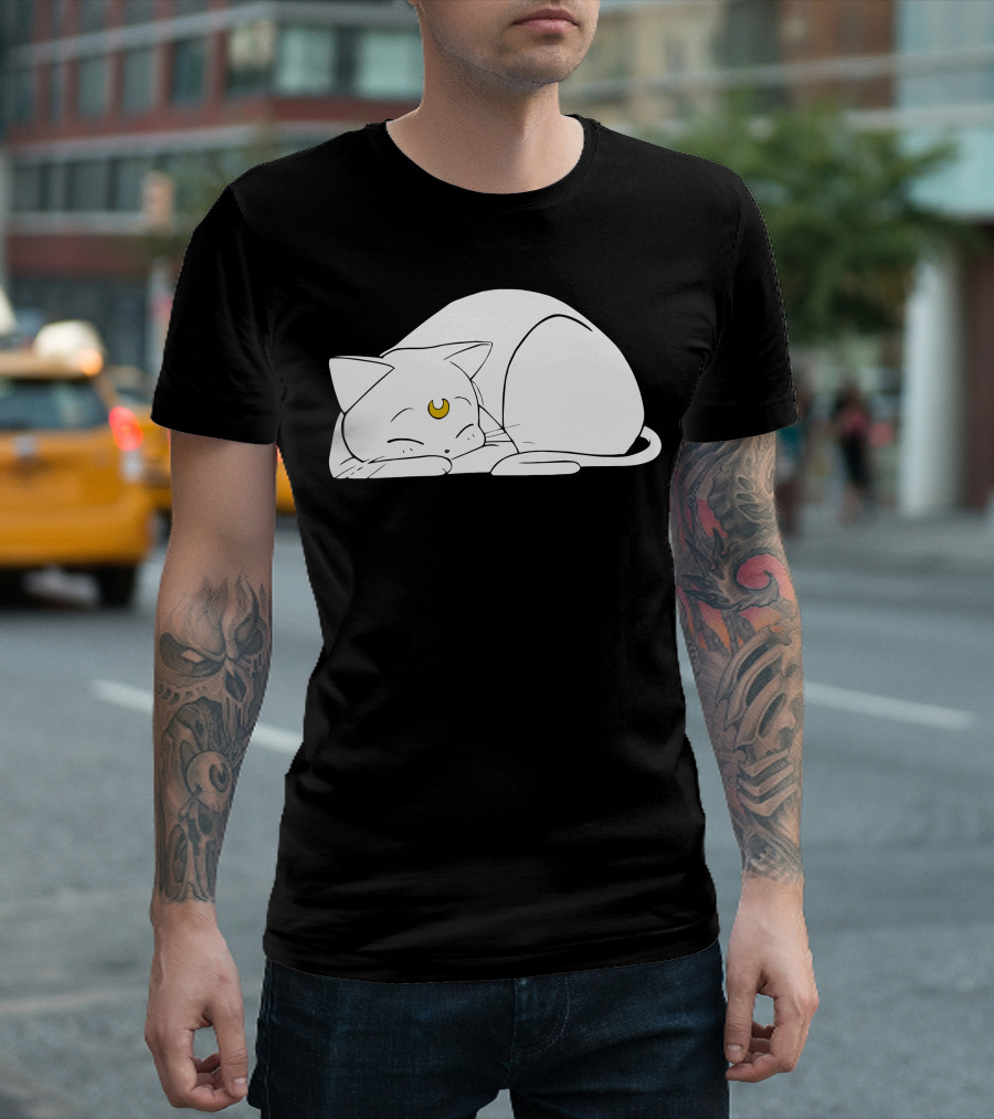 Sailor Moon Luna Crescent Moon Cat T-Shirt