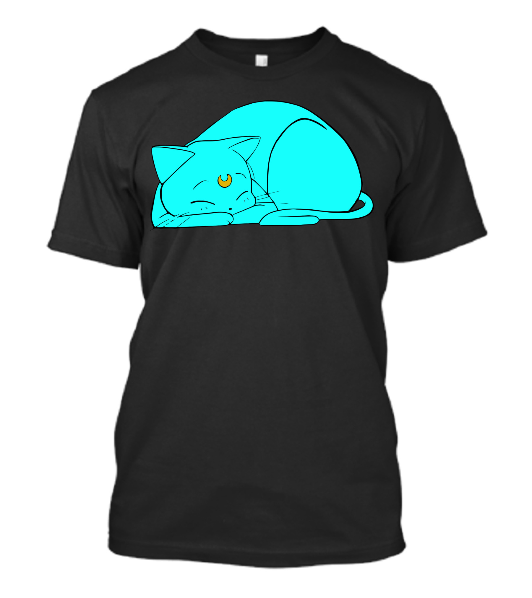 Sailor Moon Luna Sleeping Moon Cat Cloak Twilight Nap T-Shirt