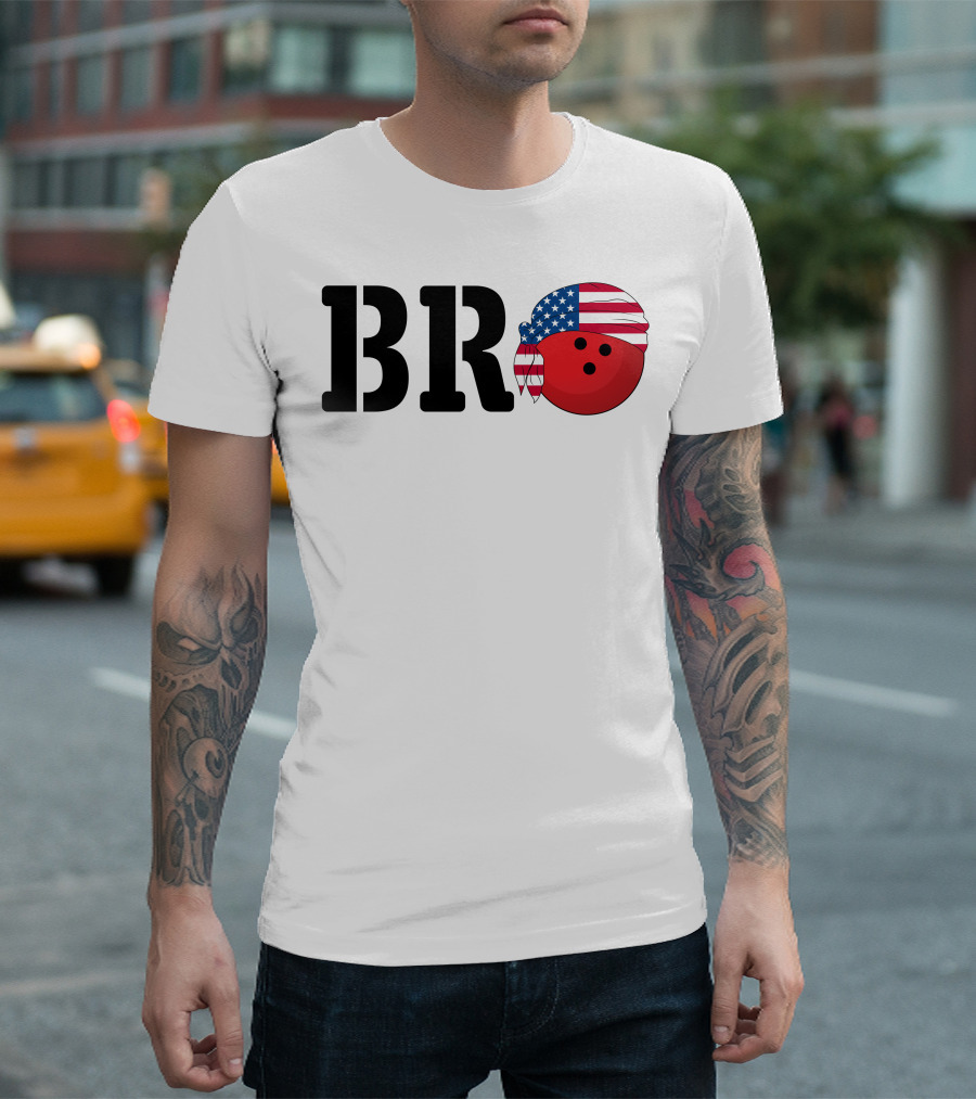 Bowling Bro America Flag Headband T-Shirt