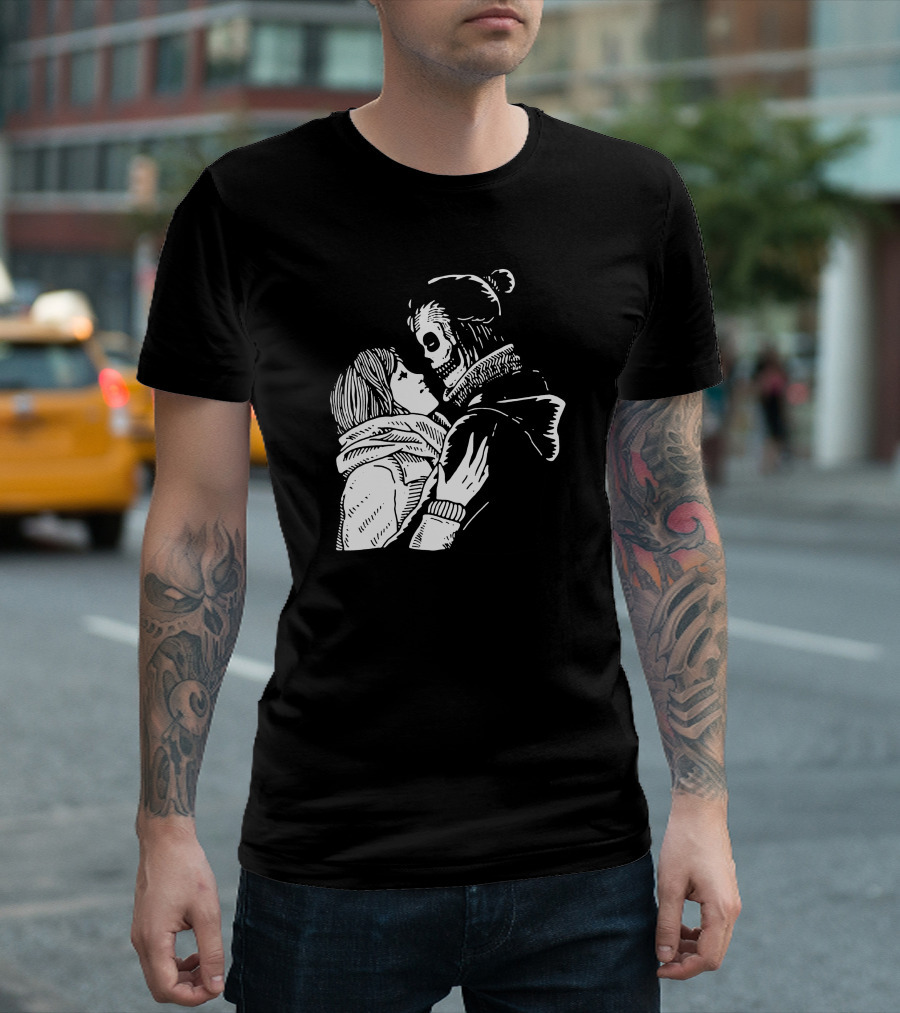 Dance With The Devil Skeleton Embrace T-Shirt