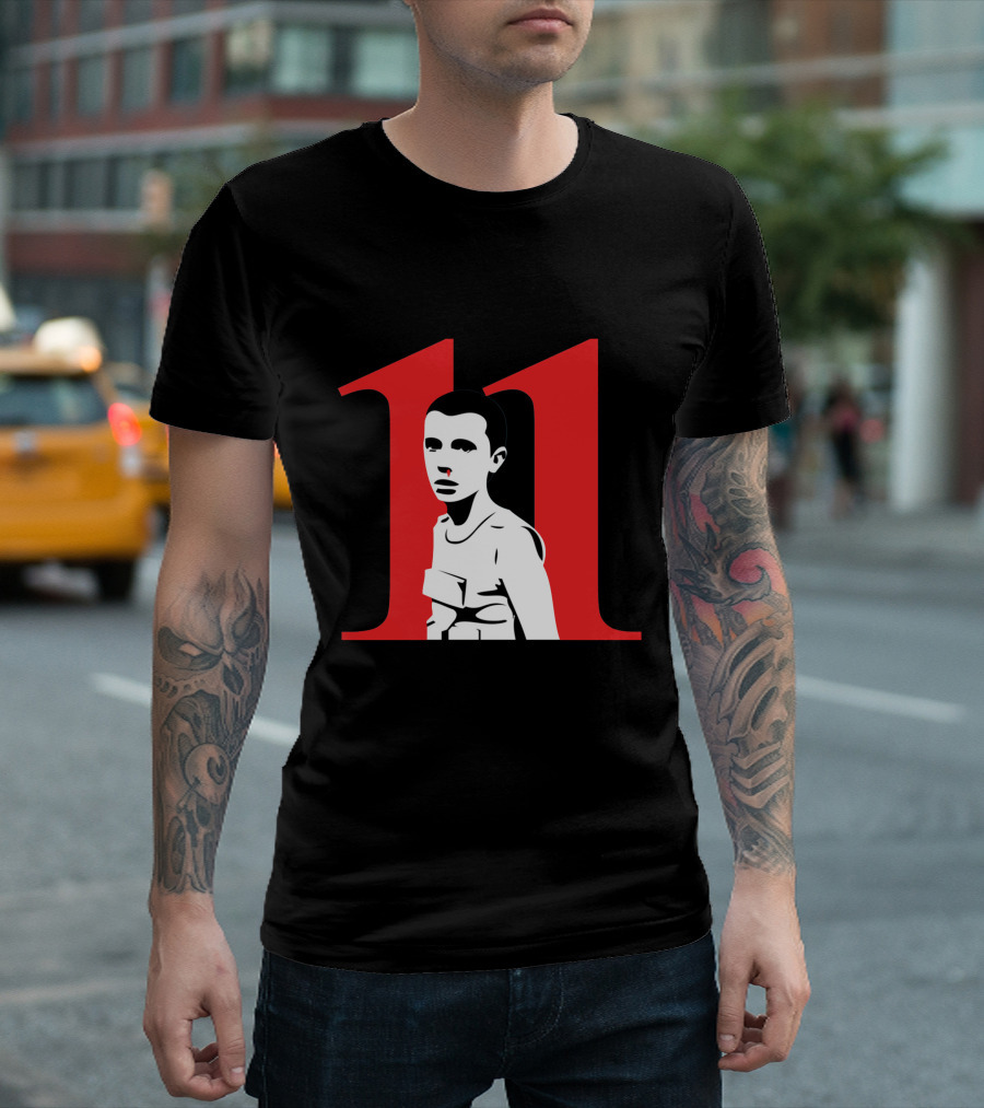 Player Eleven 11 Red Black Graphic Stranger Things T-Shirt