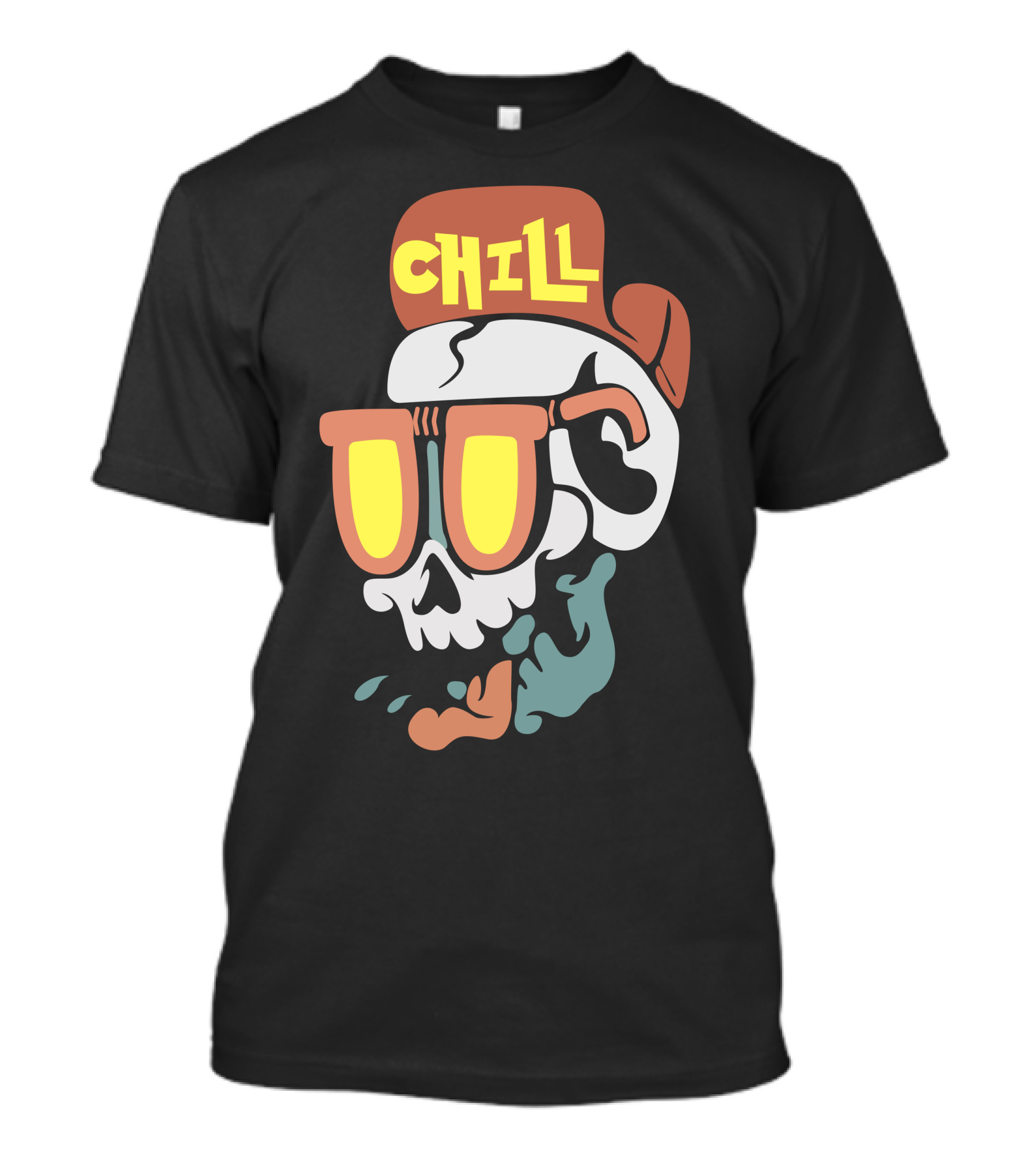 Chill Skull Sunglasses Cap T-Shirt
