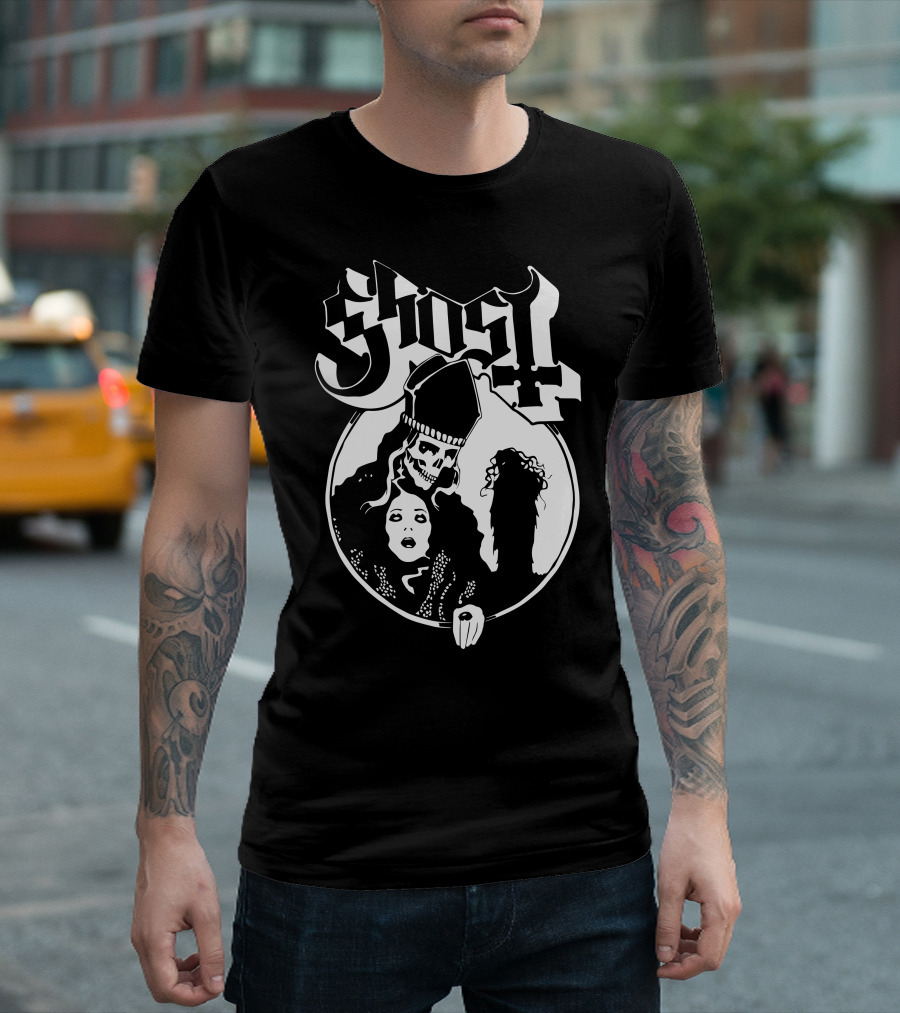 Ghost Possession Tour 2012 Skull Priest and Woman T-Shirt