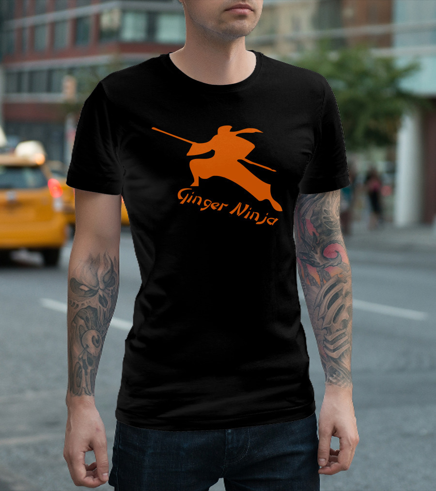 Ginger Ninja Proud Red Head Jumping T-Shirt