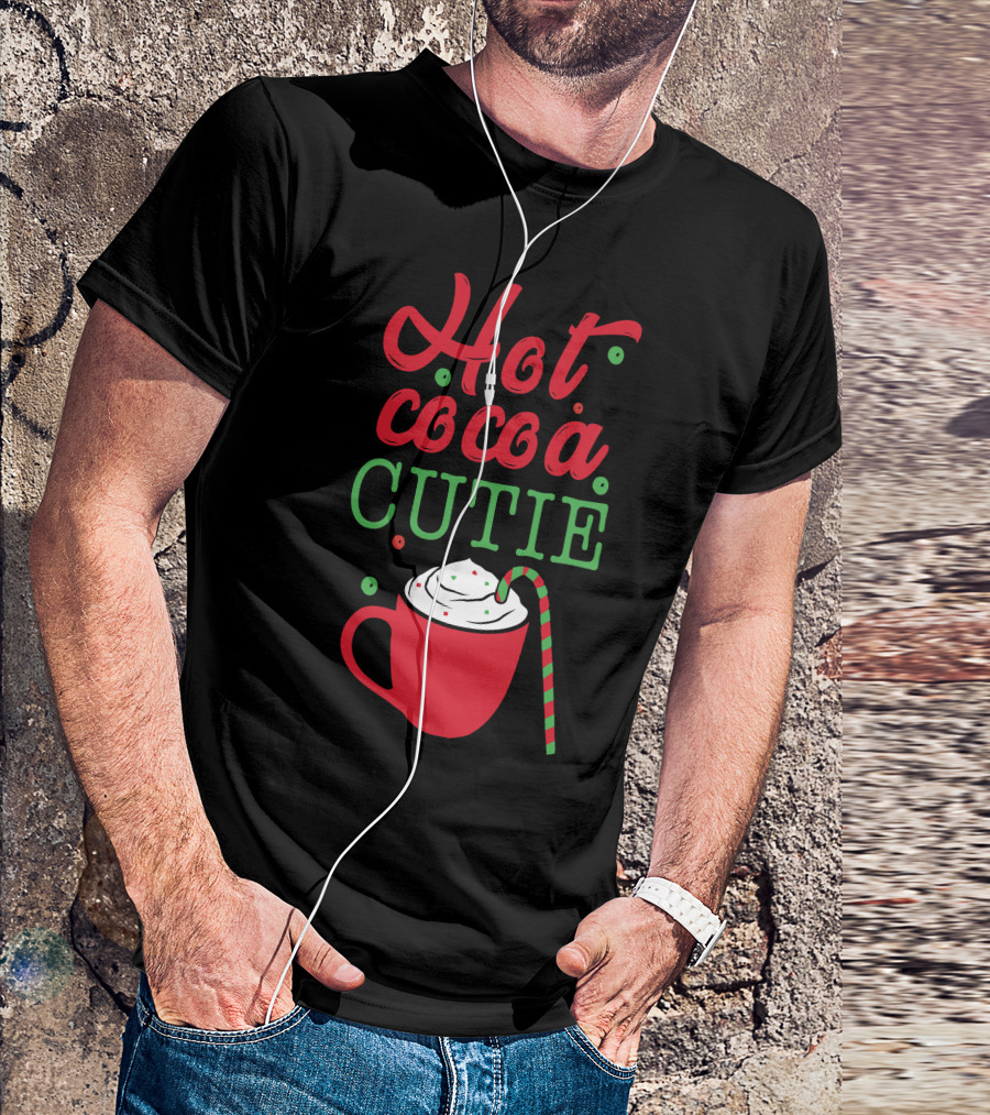 Hot Cocoa Cutie Christmas Mug And Whipped Cream T-Shirt