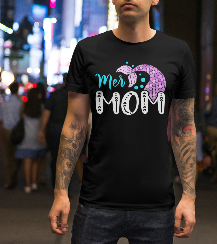 Mer Mom Mermaid Family Iconic Tail T-Shirt