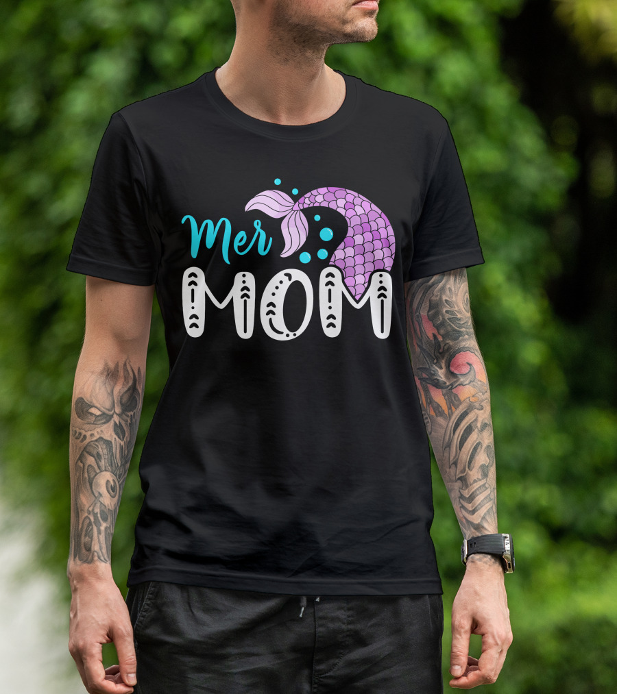 Mer Mom Mermaid Family Iconic Tail T-Shirt