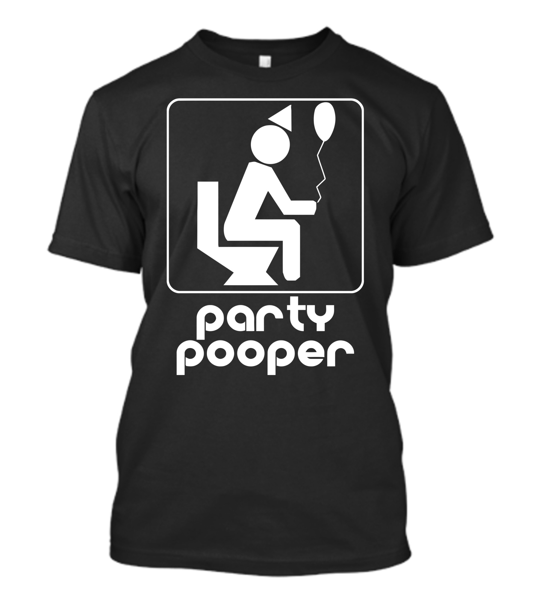 Party Pooper Toilet Humor Icon Balloon And Hat T-Shirt