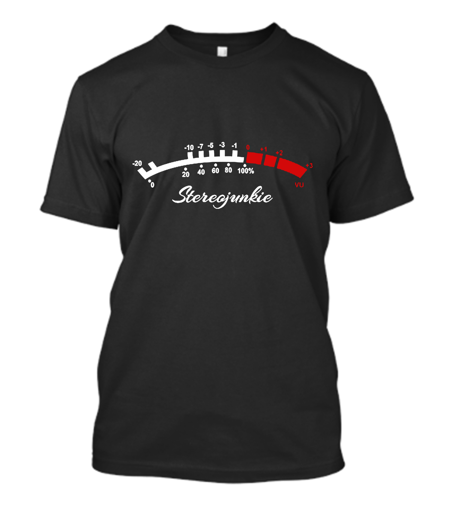 Stereojunkie Retro Db Petrol Blue VU Meter T-Shirt