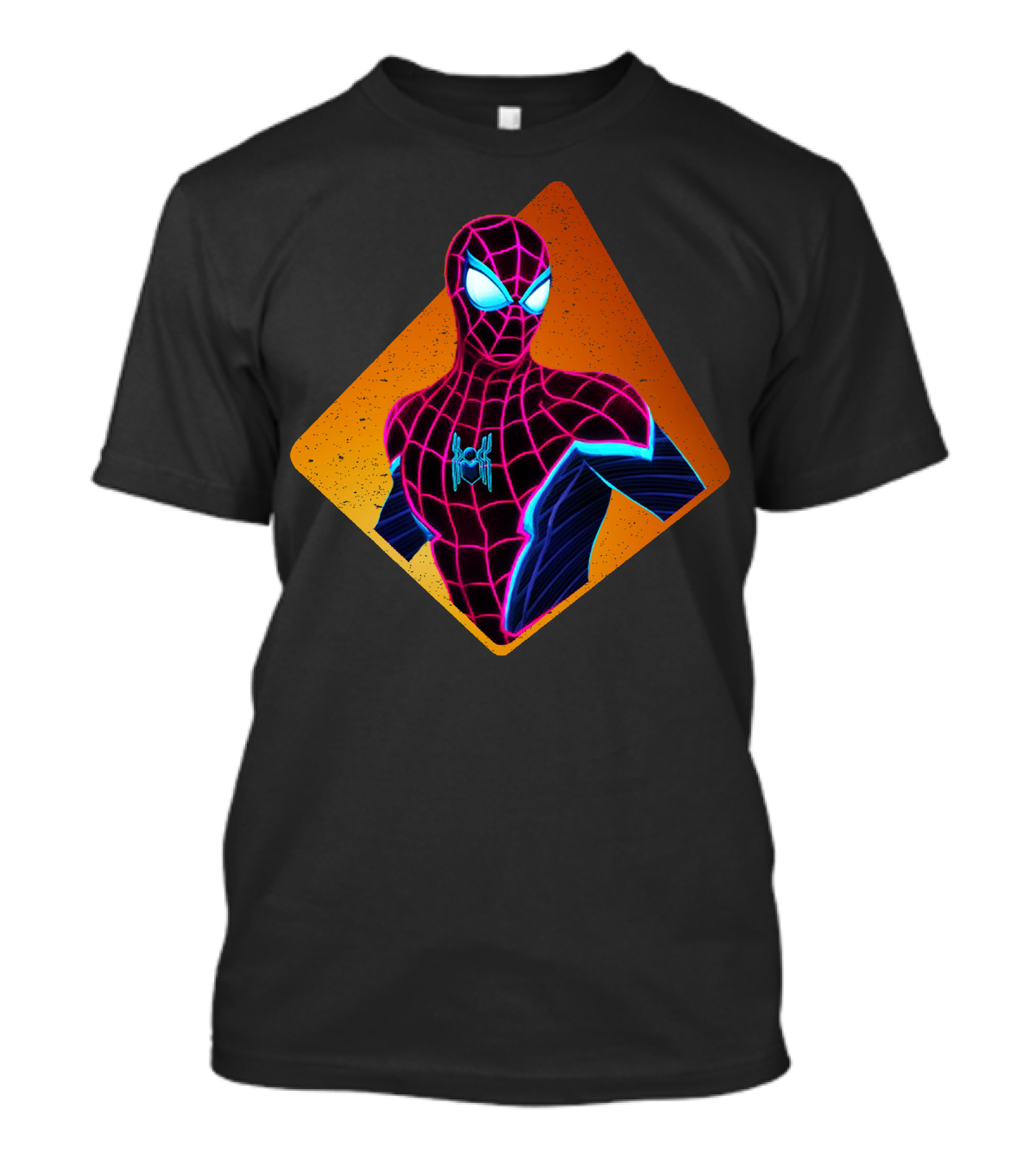 Spidey Neon Superhero With Web Suit And Bright Eyes T-Shirt