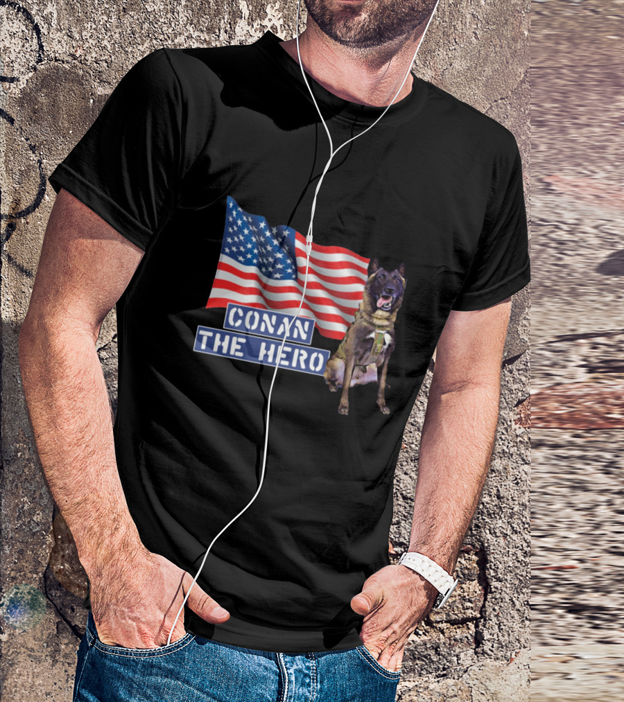 Conan The Hero American Flag Zero Bark Thirty Dog T-Shirt