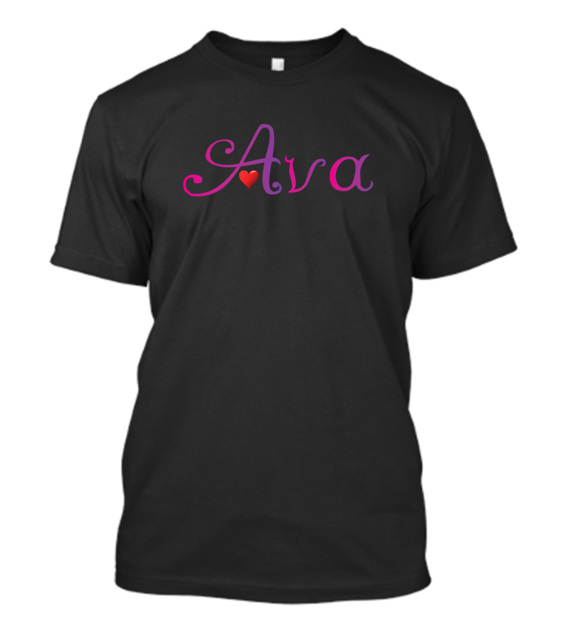 Ava Heart Gradient Lettering T-Shirt