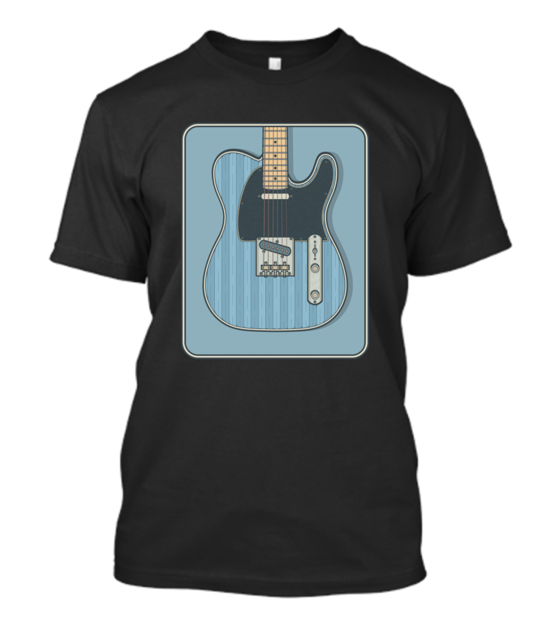 Blue Solid Body Electric Guitar T-Shirt