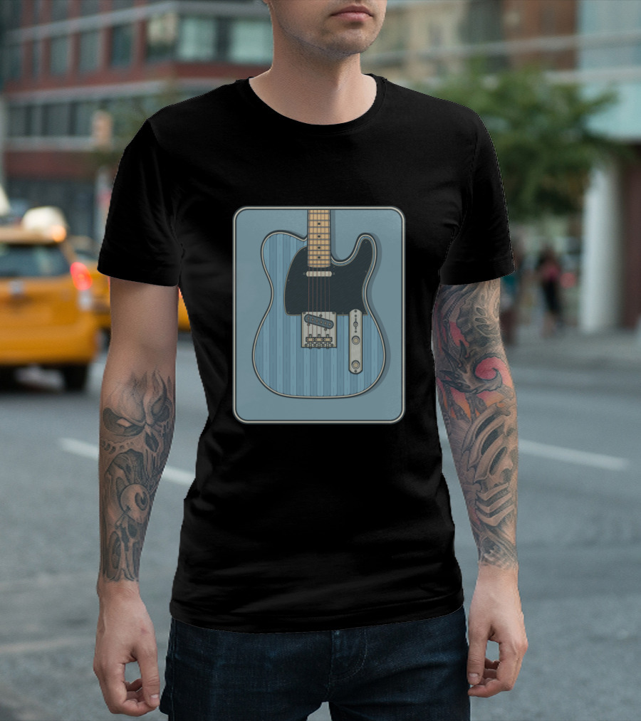 Blue Solid Body Electric Guitar T-Shirt