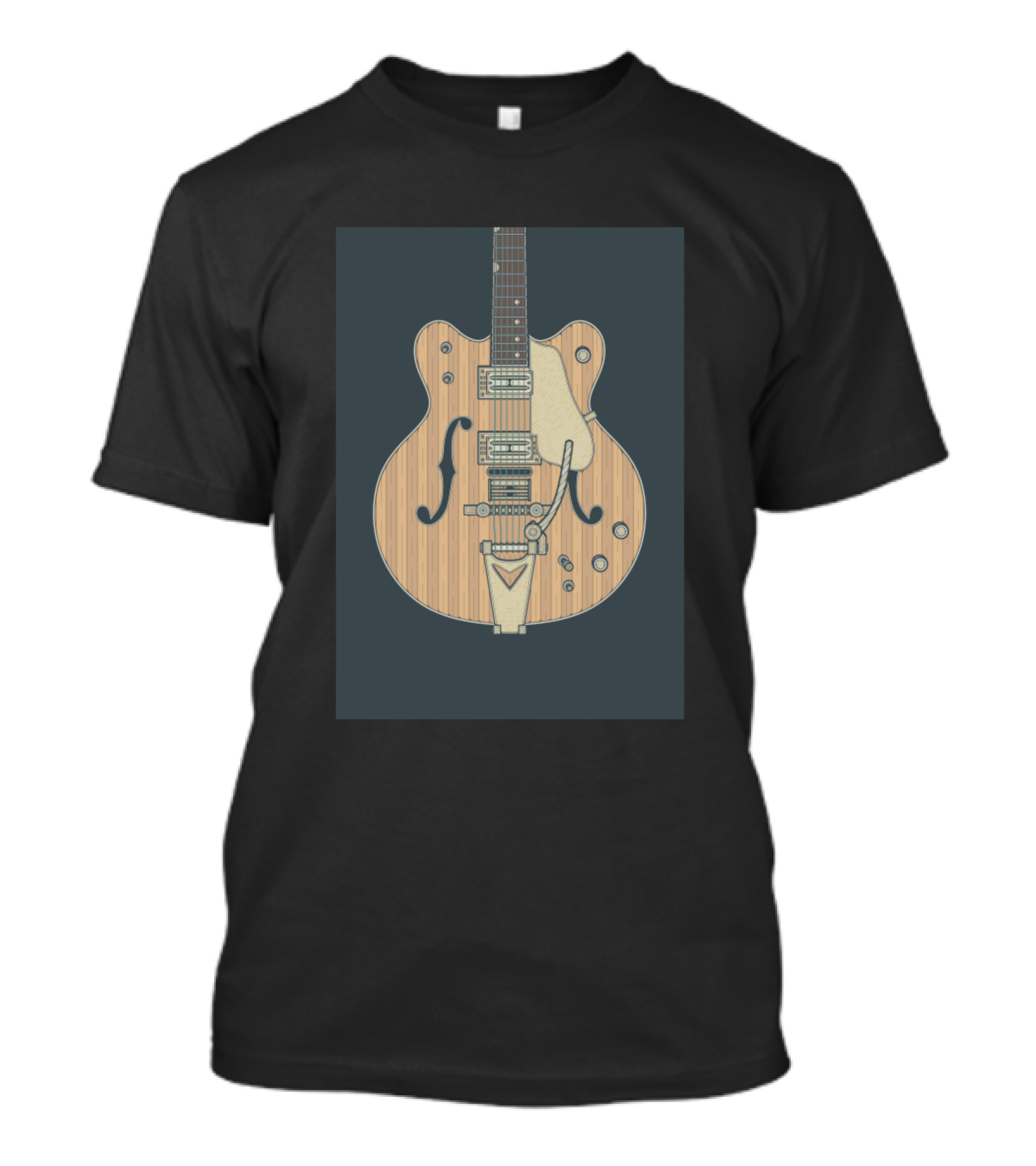 Brown Viking Acoustic Electric Guitar With Retro Style Elements T-Shirt