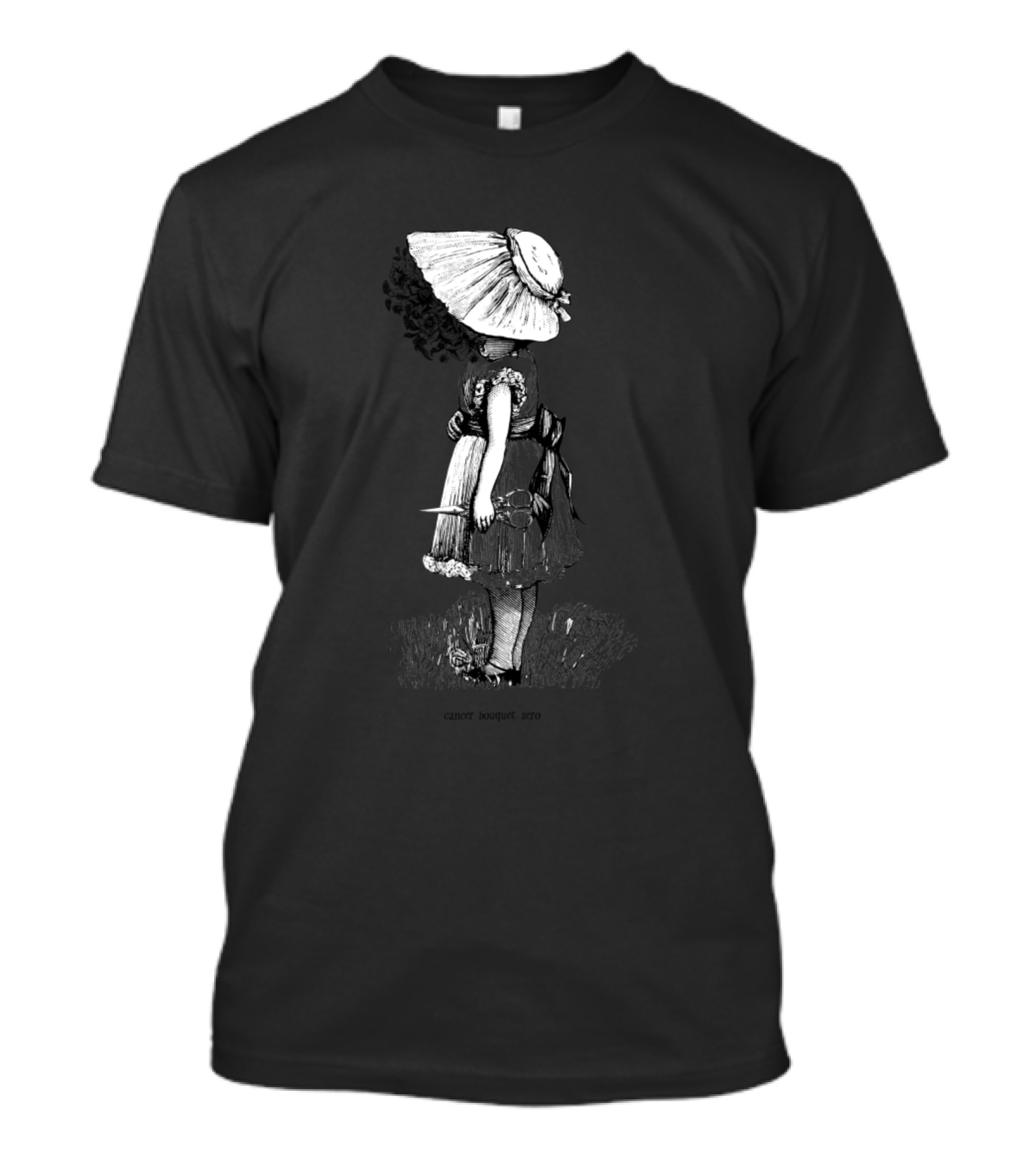 Cancer Bouquet 2010 Victorian Girl With Hat And Flowers T-Shirt