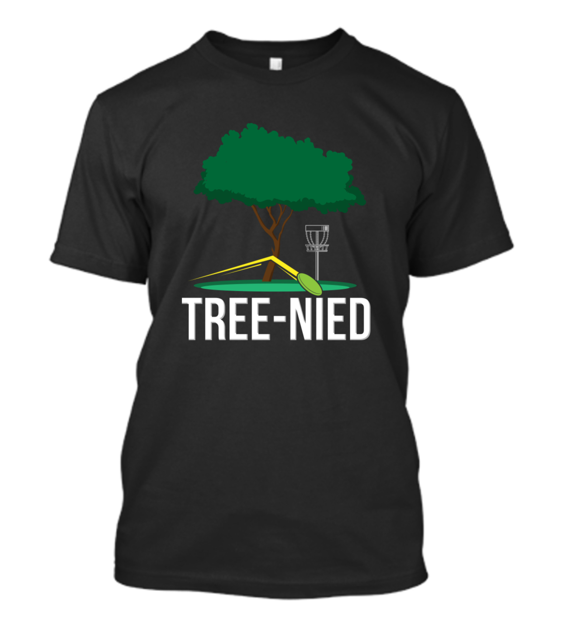Tree-Nied Disc Golf Basket And Tree T-Shirt
