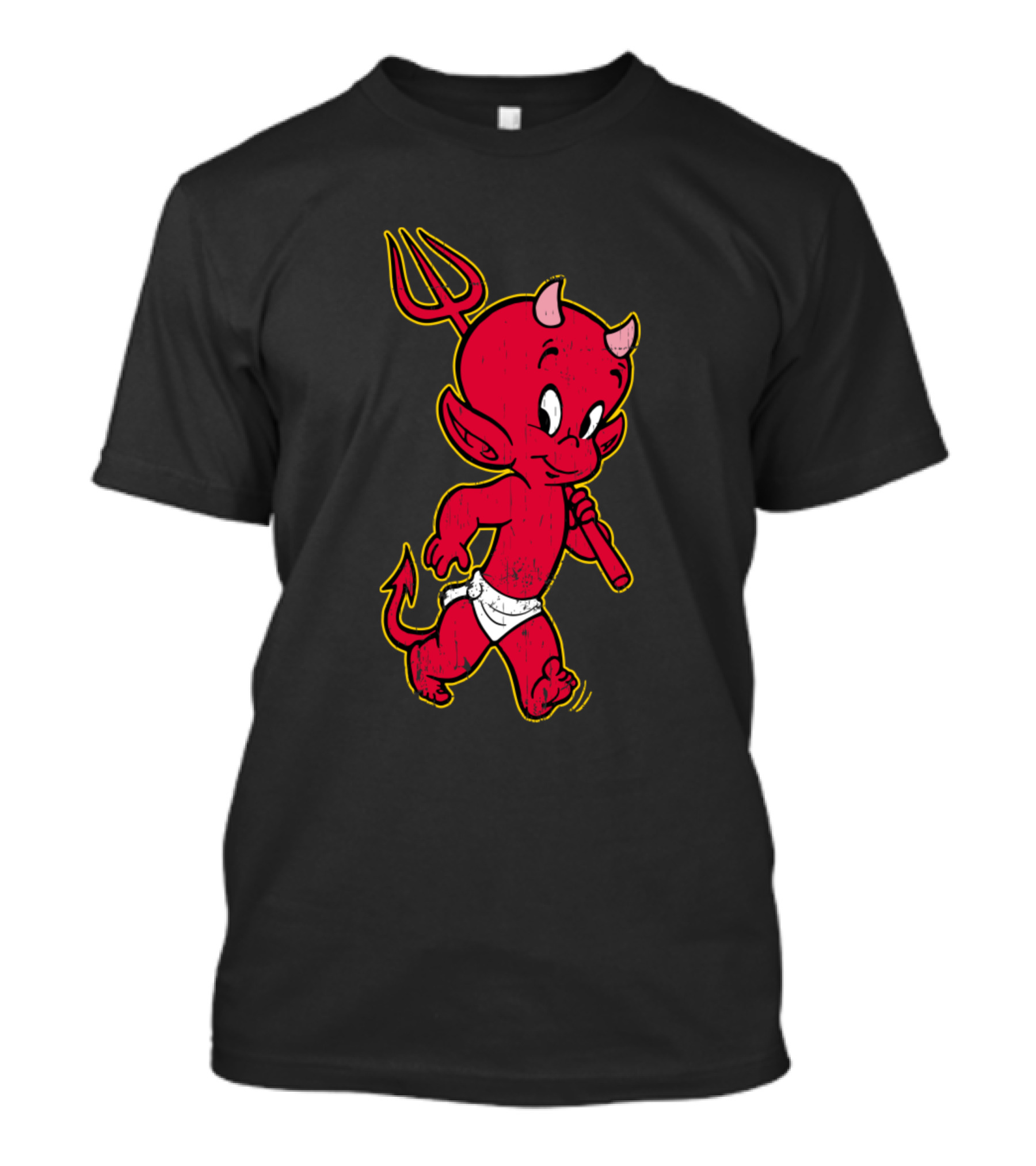 Hot Stuff Red Cartoon Devil With Pitchfork T-Shirt