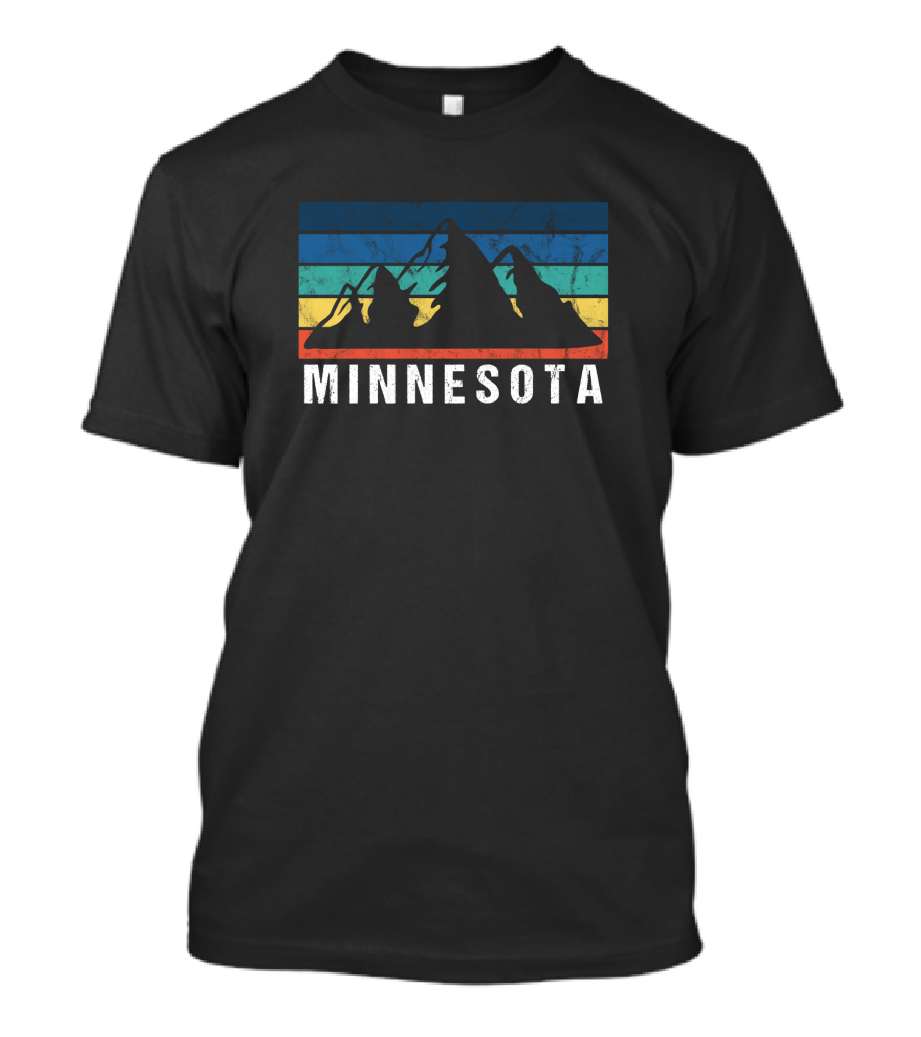 Minnesota Retro Mountain Stripes T-Shirt