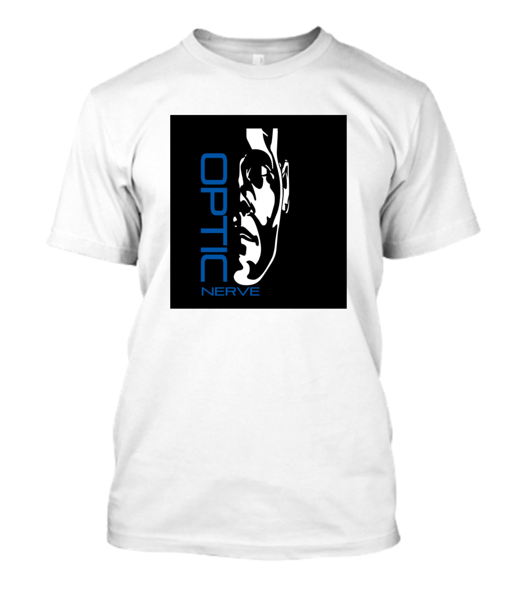 OPTIC NERVE Black And White Face T-Shirt