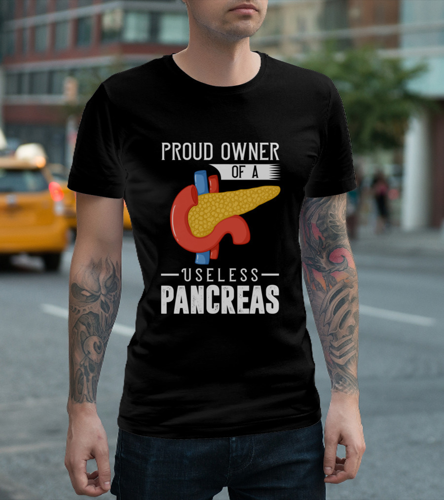 Proud Owner of a Useless Pancreas Diabetes Diabetic Awareness T-Shirt