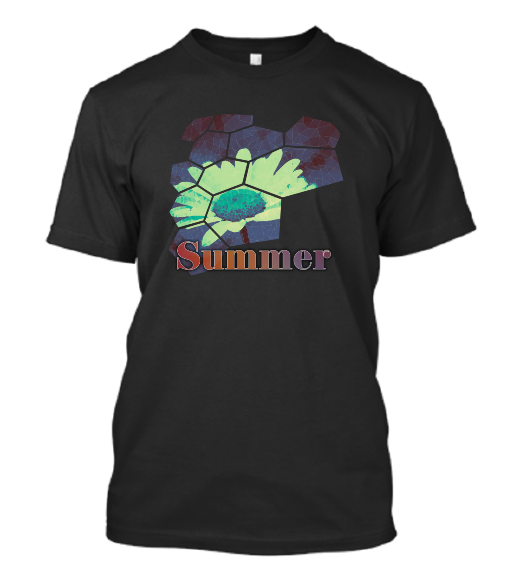 Summer Daisy Geometrical Forms T-Shirt