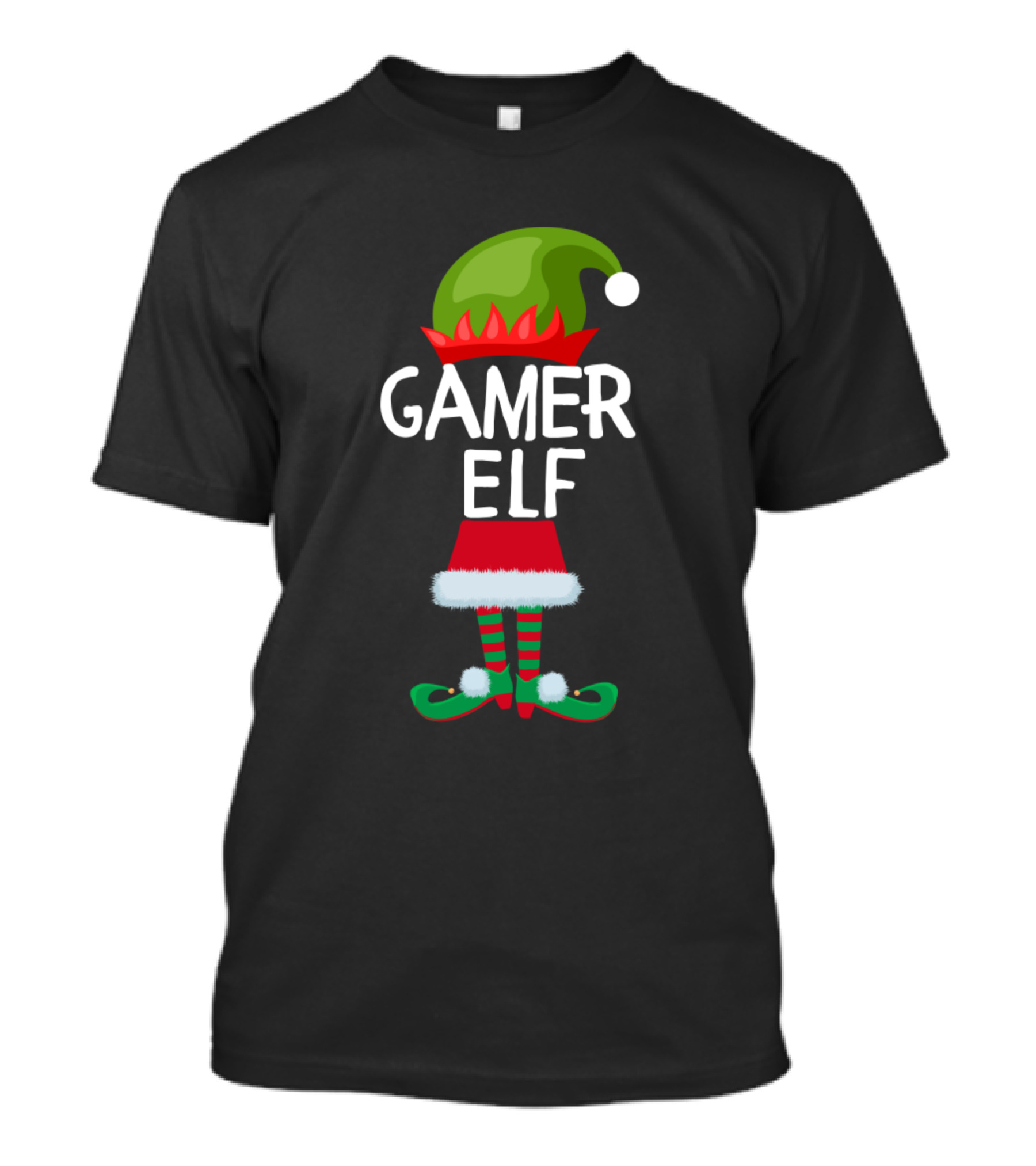 Gamer Elf Christmas Family Matching Pajama T-Shirt