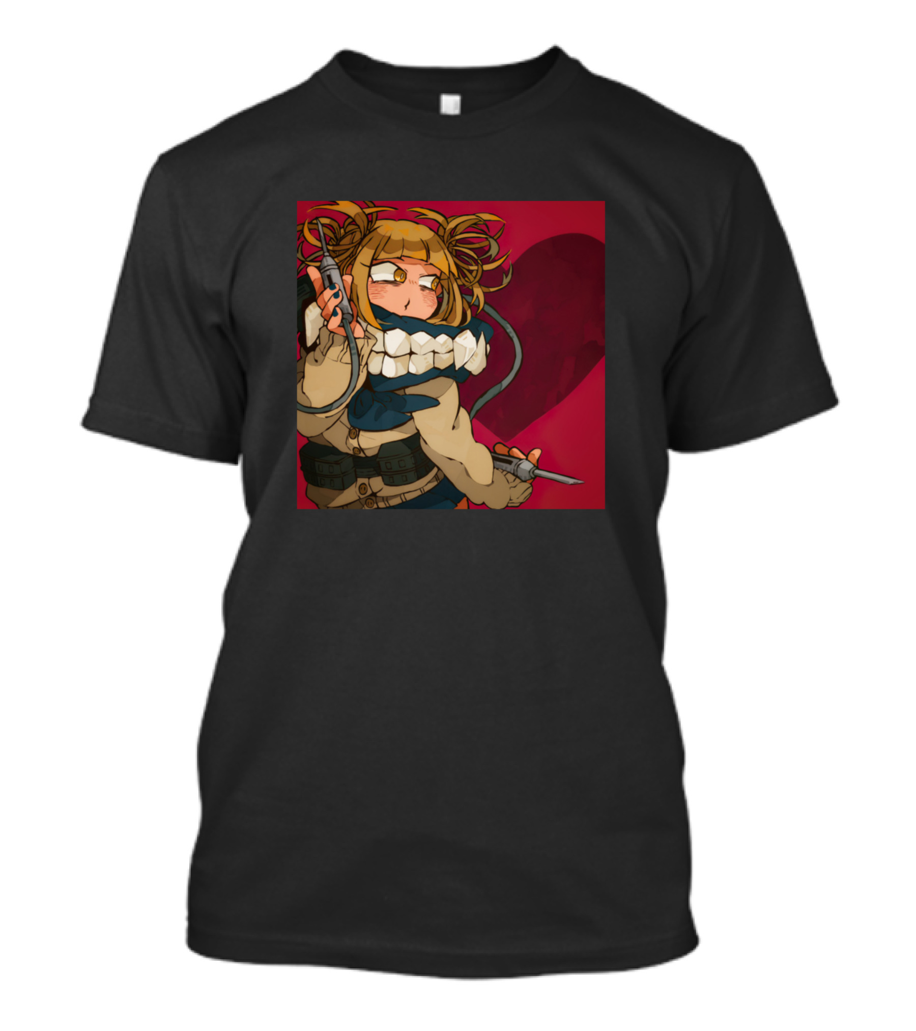 Toga Himiko My Hero Academia Red Heart Background T-Shirt