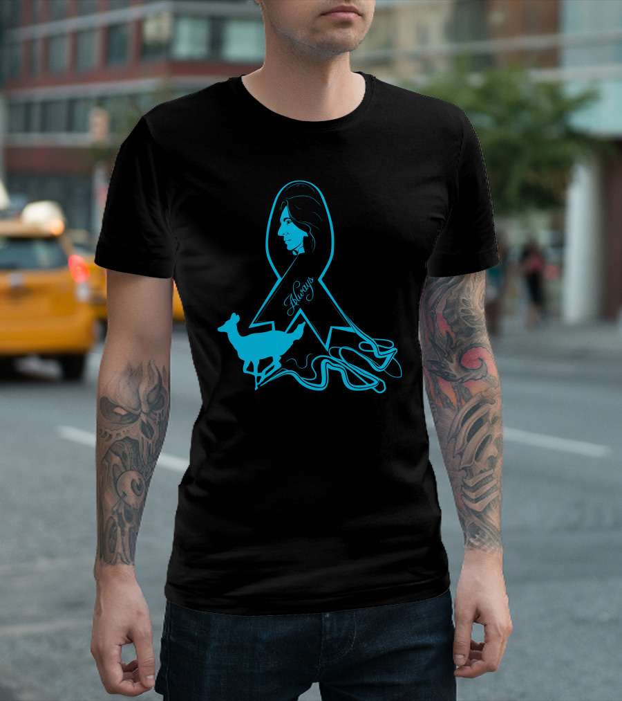 Always Potranum Blue Ribbon With Head Profile And Doe T-Shirt