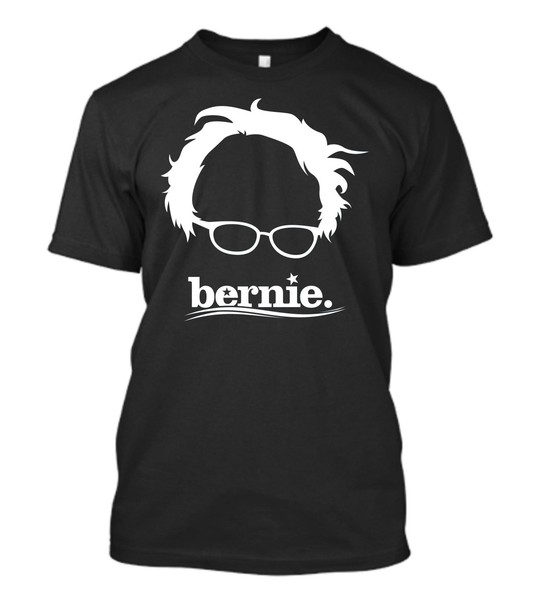 Bernie. Iconic Hair And Glasses Silhouette With Star Accent T-Shirt