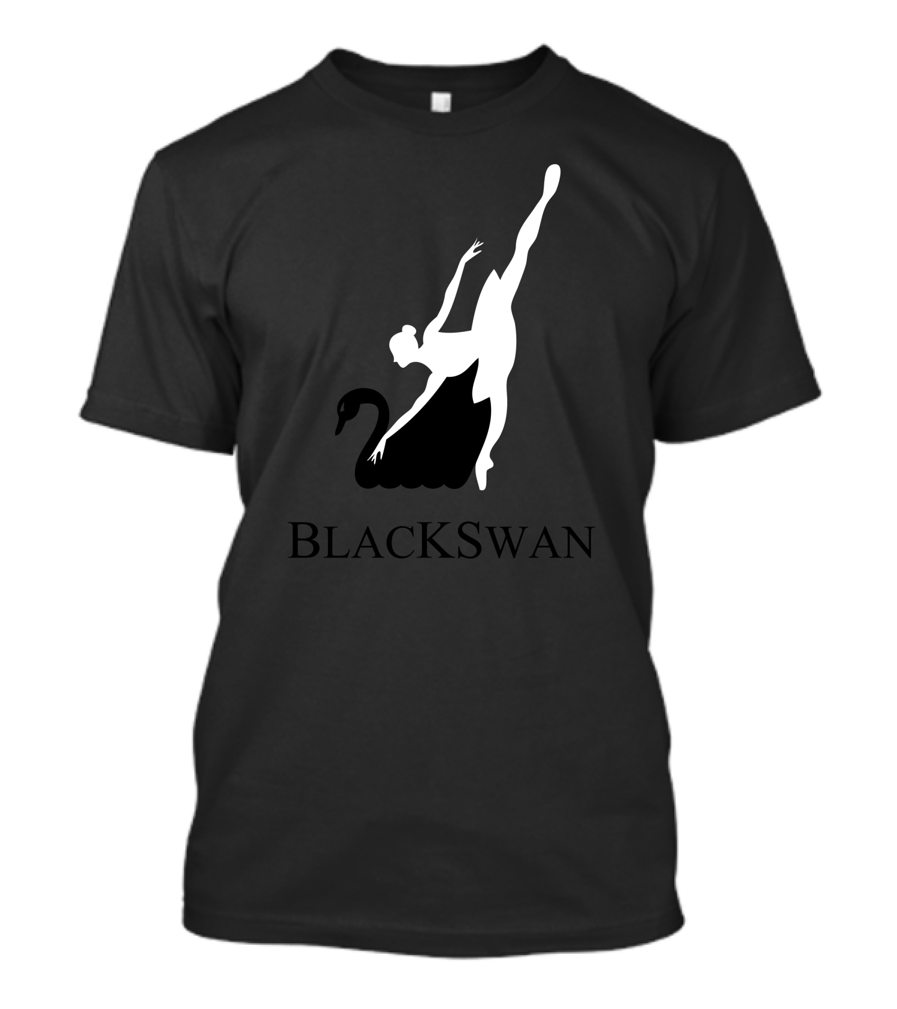 Black Swan Ballet Dancer Silhouette With Swan T-Shirt