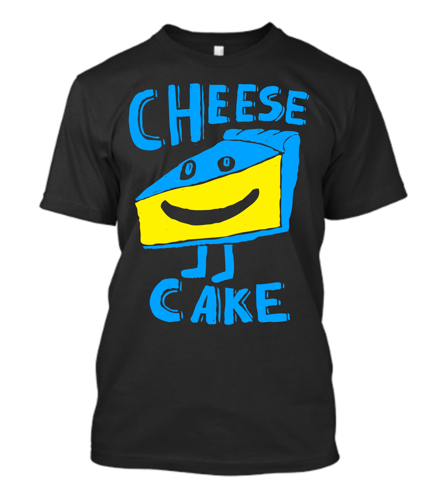 CHEESE CAKE Smiling Cartoon Slice With Legs And Eyes T-Shirt