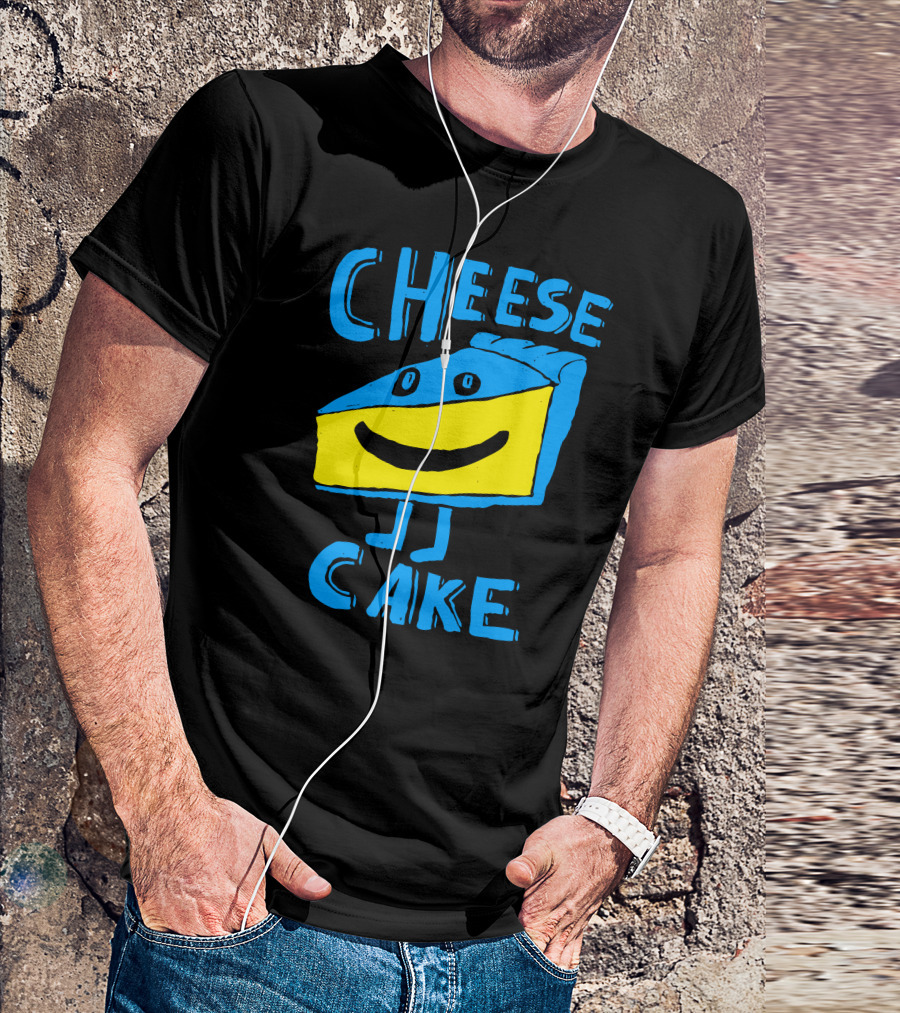 CHEESE CAKE Smiling Cartoon Slice With Legs And Eyes T-Shirt