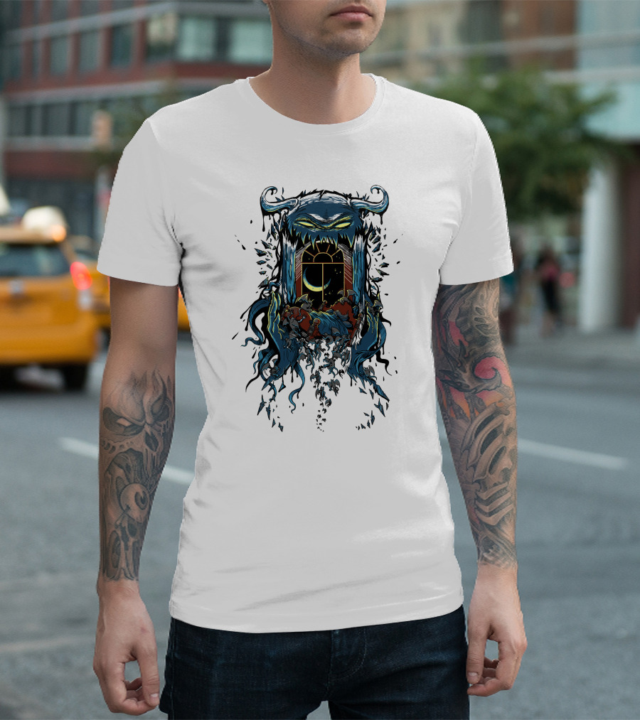 Close Your Eyes Portal Monster Grasping Adventurers T-Shirt