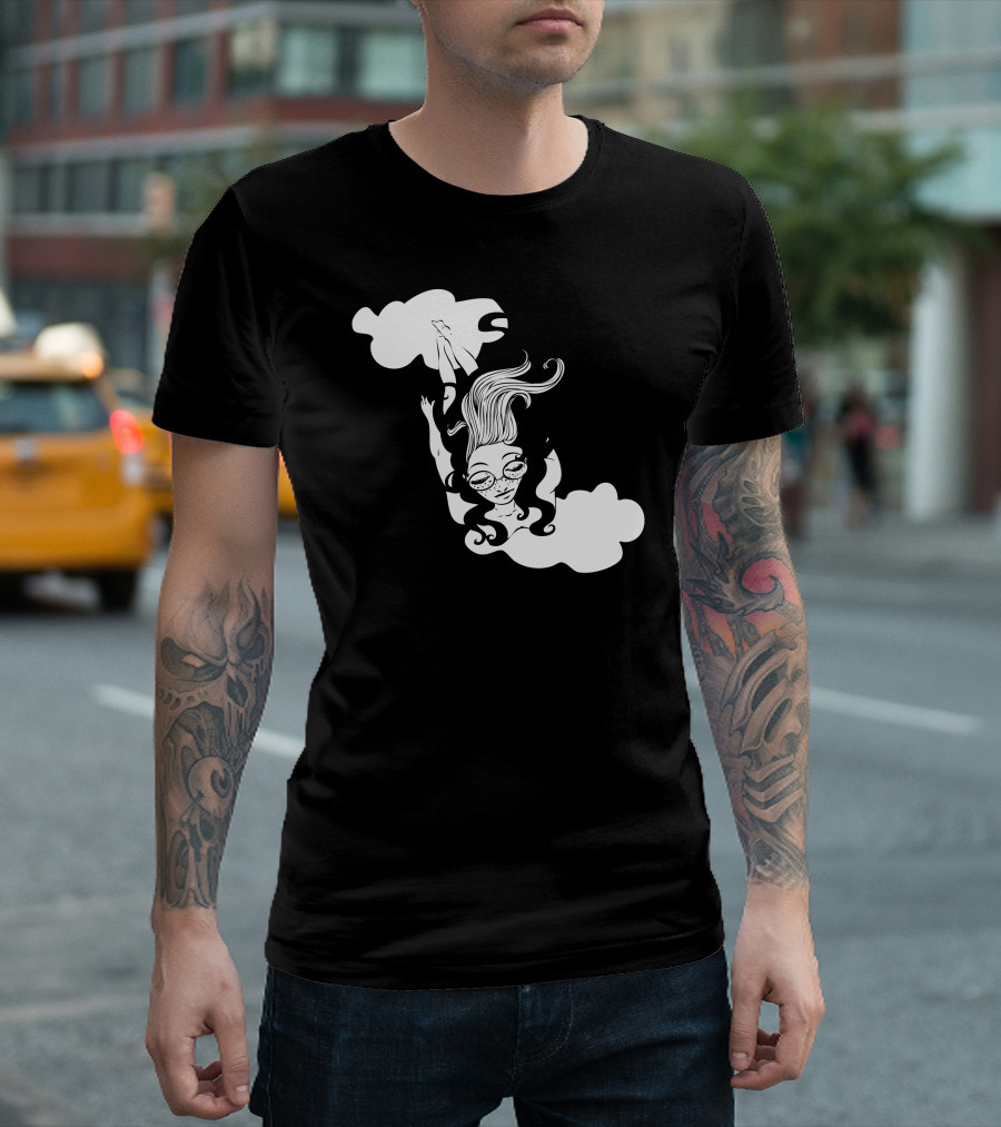 I Think I'm Falling Asleep Floating Clouds Dreaming Woman T-Shirt