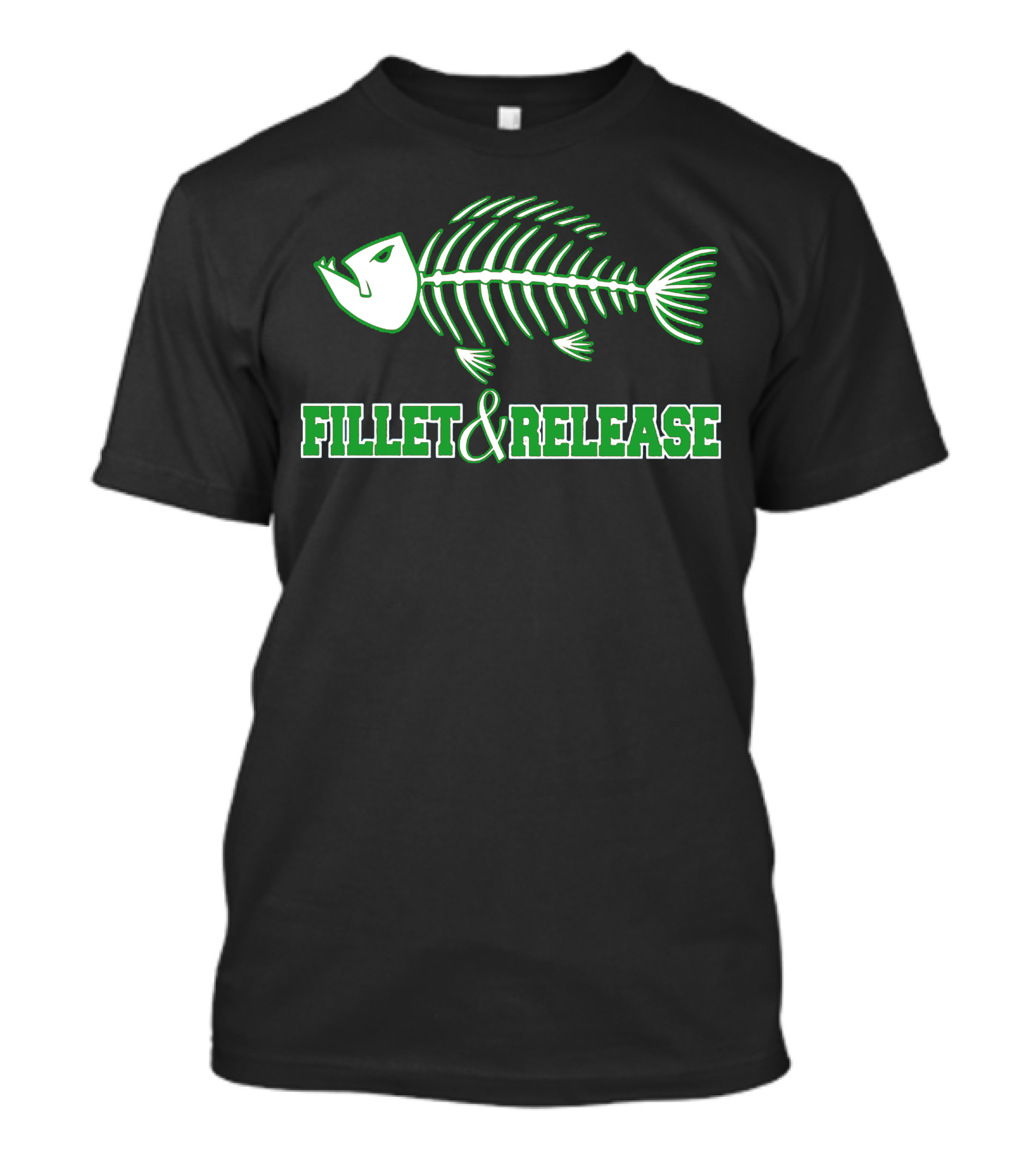 FILLETTING AND RELEASING FISH BONE GREEN CHIC T-Shirt