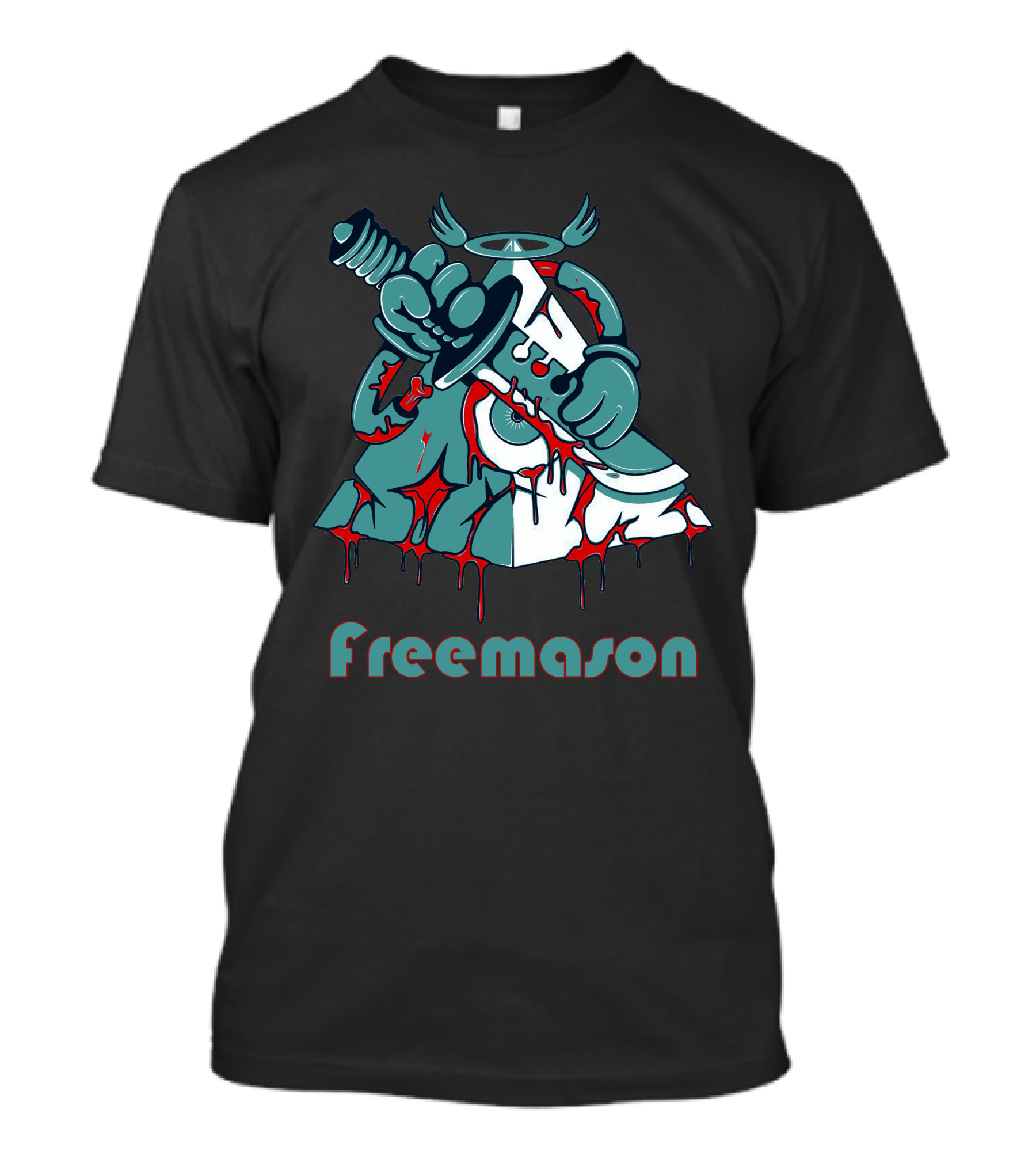 Freemason Sword And All-Seeing Eye Iconography T-Shirt