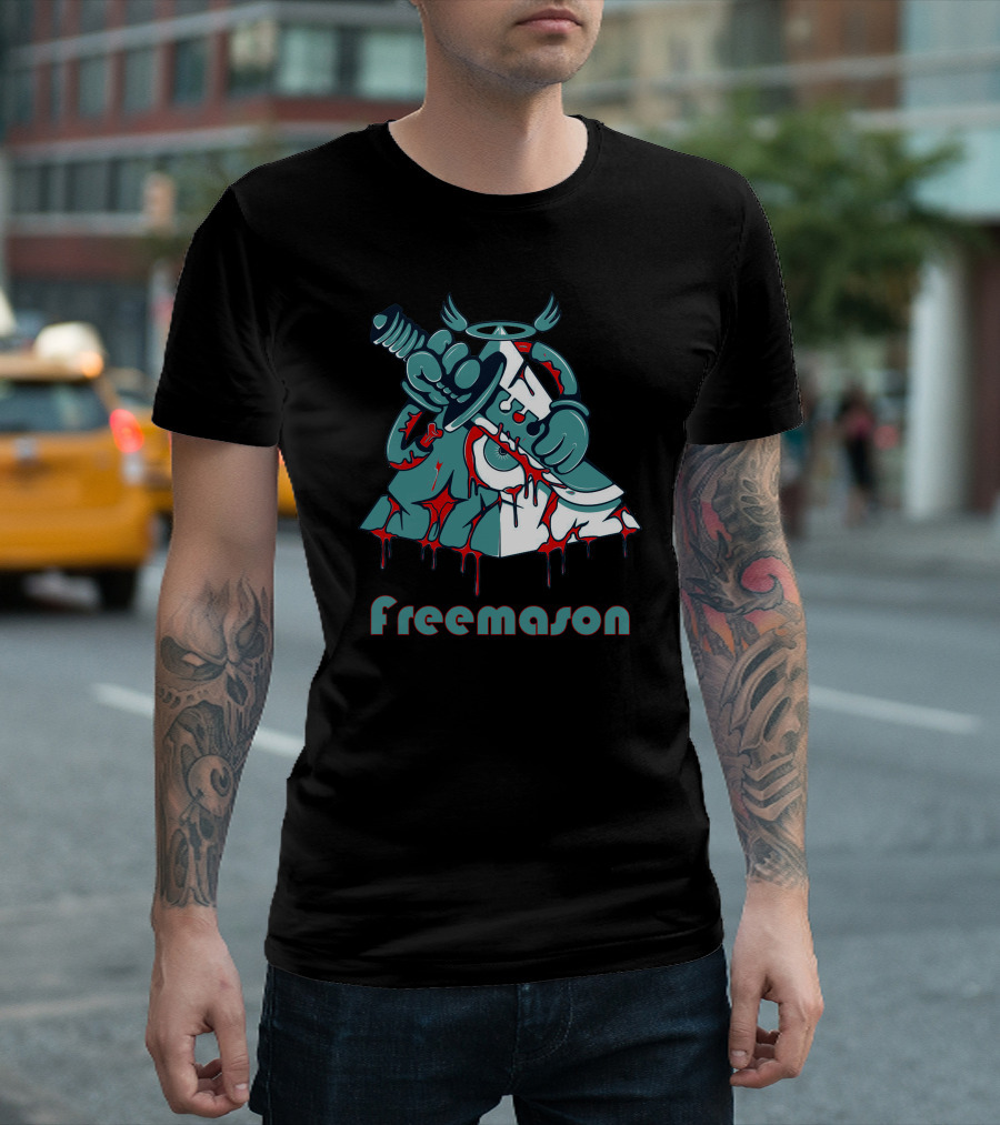 Freemason Sword And All-Seeing Eye Iconography T-Shirt