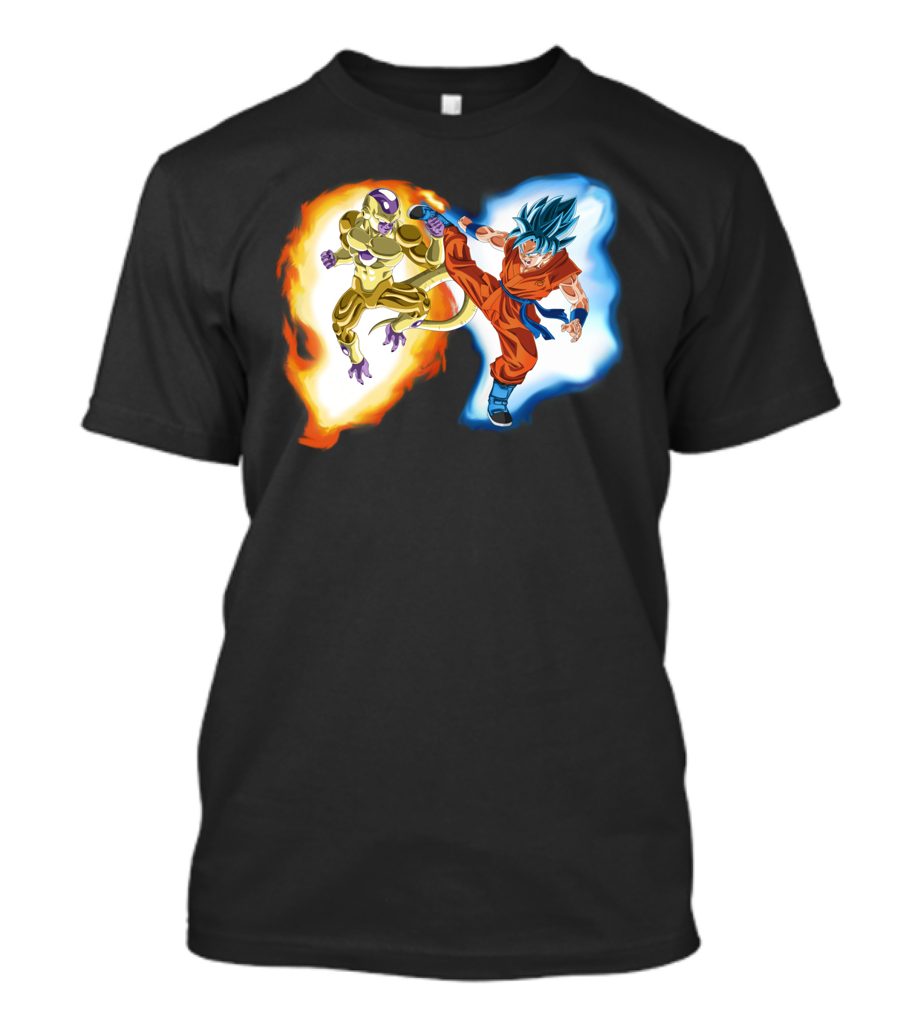 Golden Frieza Vs. Super Saiyan Blue Goku Showdown T-Shirt