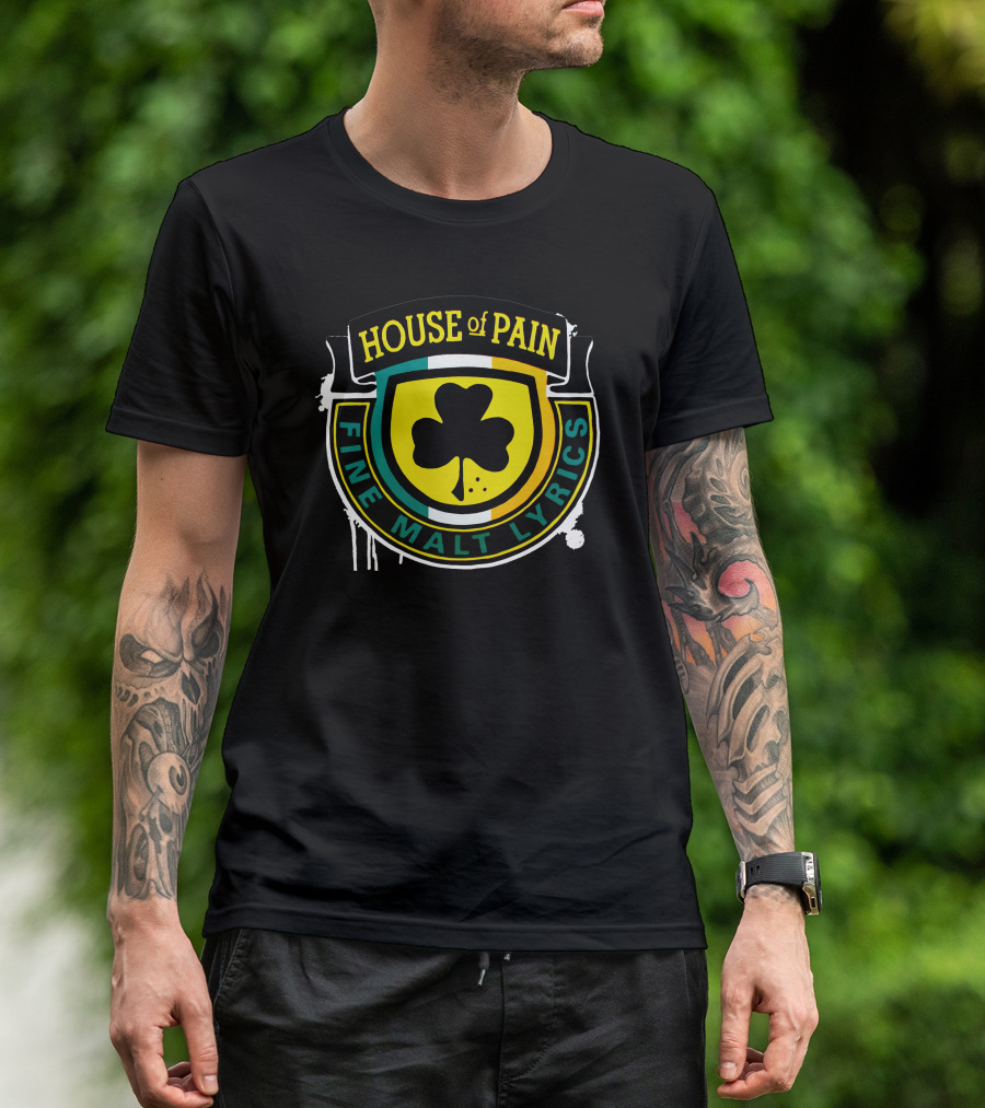 House Of Pain Fine Malt Lyrics Shamrock Emblem T-Shirt