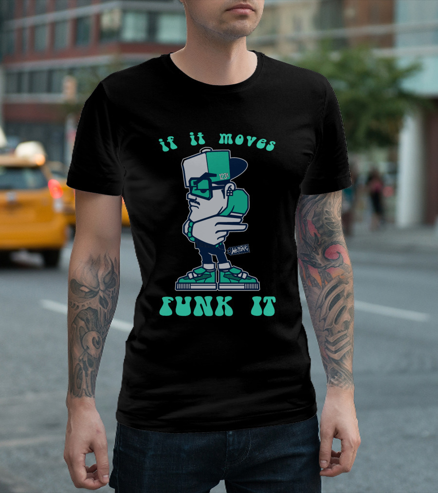 If It Moves Funk It Cartoon Hip-Hop Style 123K T-Shirt