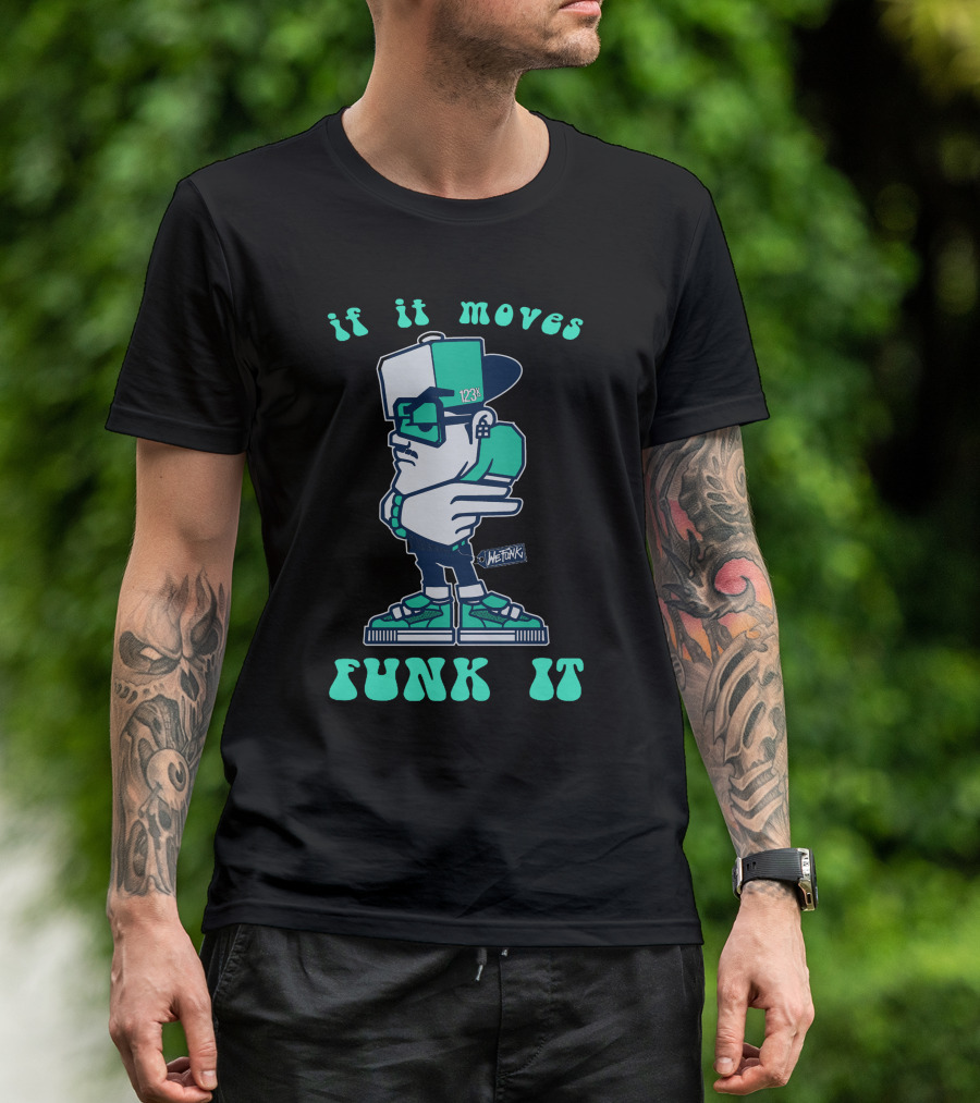 If It Moves Funk It Cartoon Hip-Hop Style 123K T-Shirt