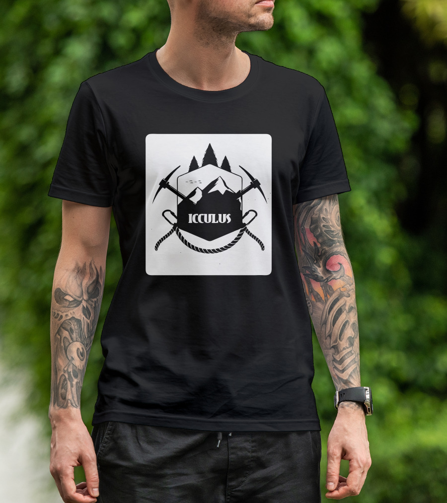 Icculus Mountain Adventure Peaks And Ice Axes T-Shirt