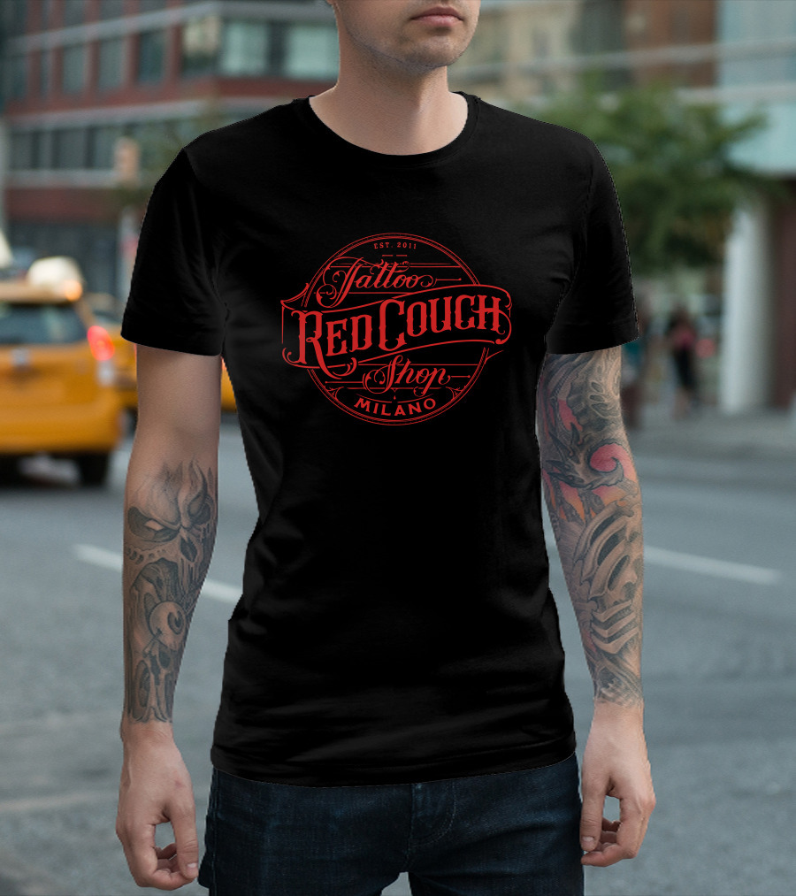 Tattoo Red Couch Shop Milano Est. 2011 T-Shirt