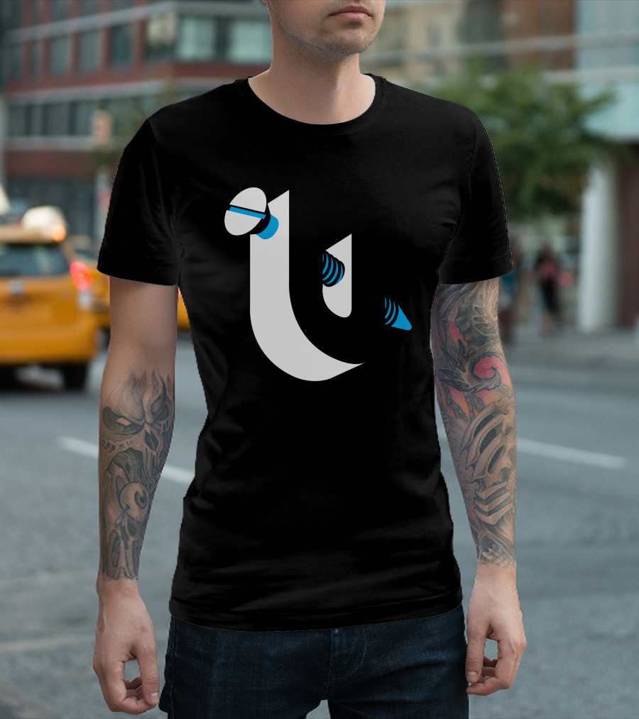 Screw U Letter With White And Blue Screws T-Shirt