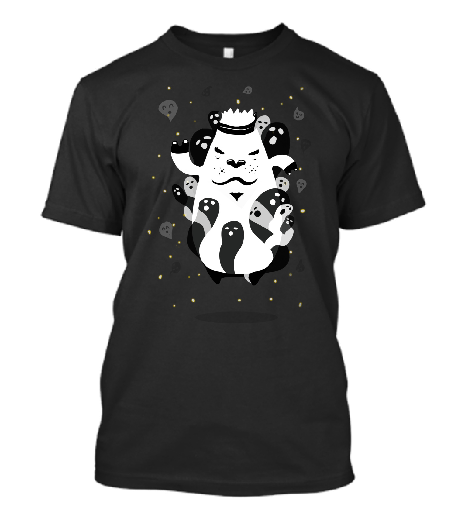Spirit Master Panda Spectral Aura Floating Ghosts T-Shirt
