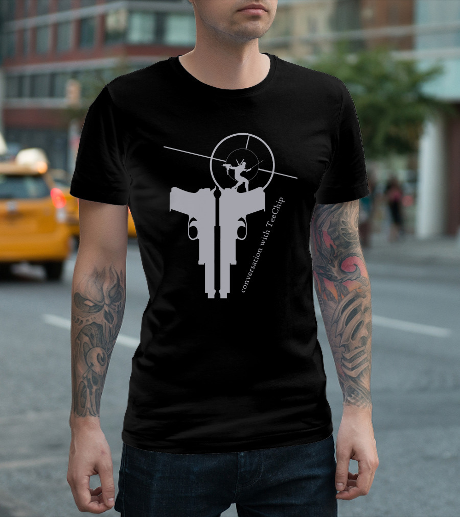 Conversation with Teechip Featuring Dual Handguns and Archer T-Shirt