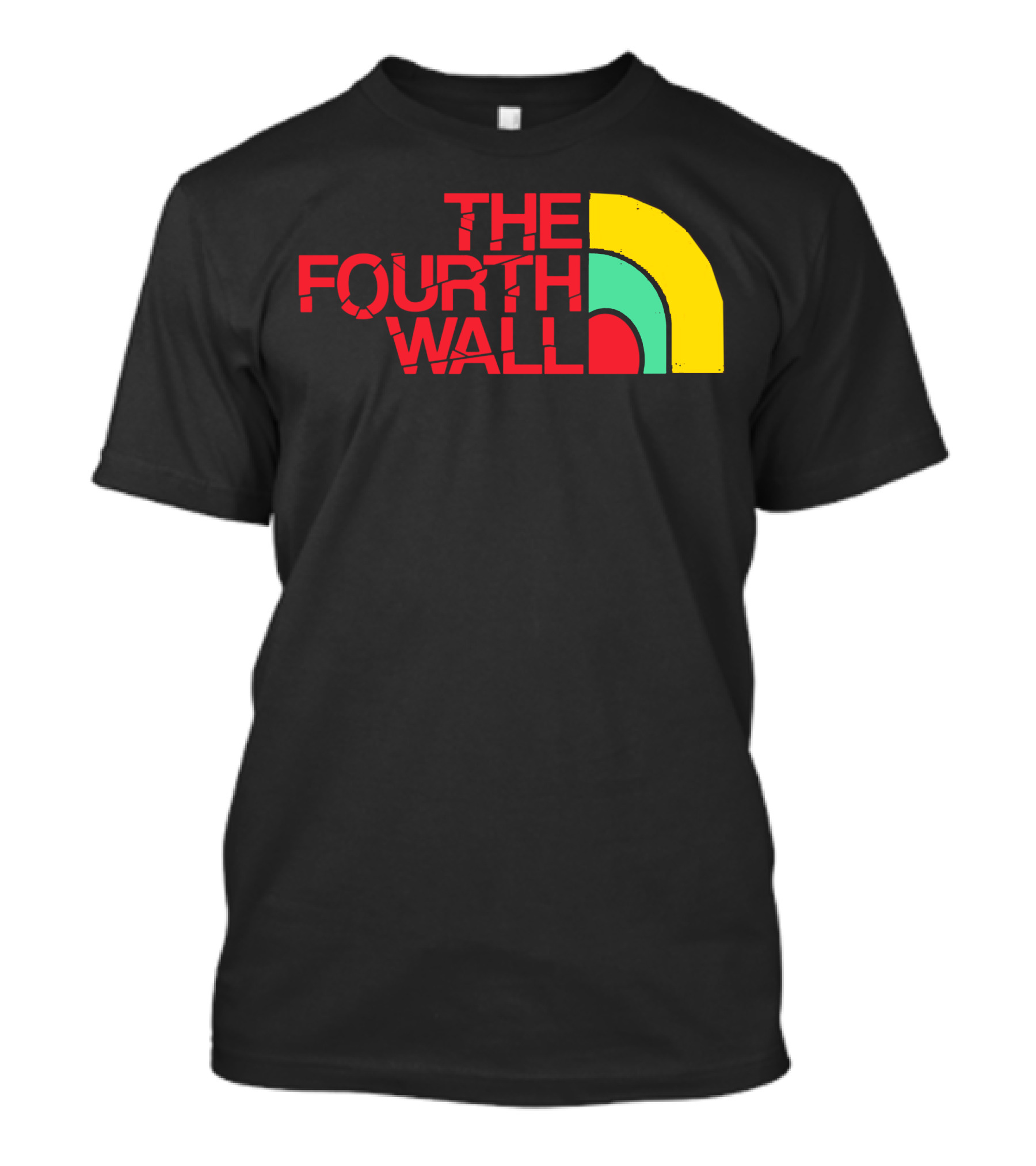 THE FOURTH WALL Broken Text Color Blocks T-Shirt