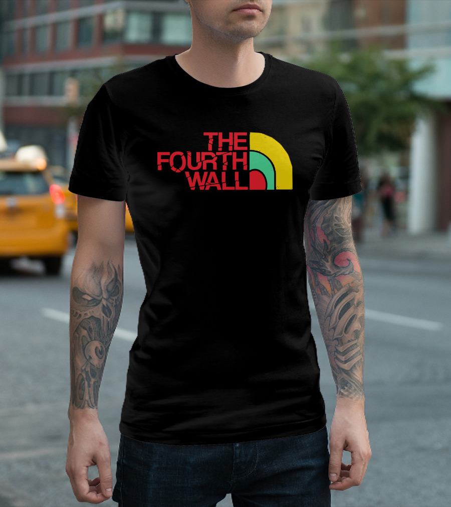 THE FOURTH WALL Broken Text Color Blocks T-Shirt