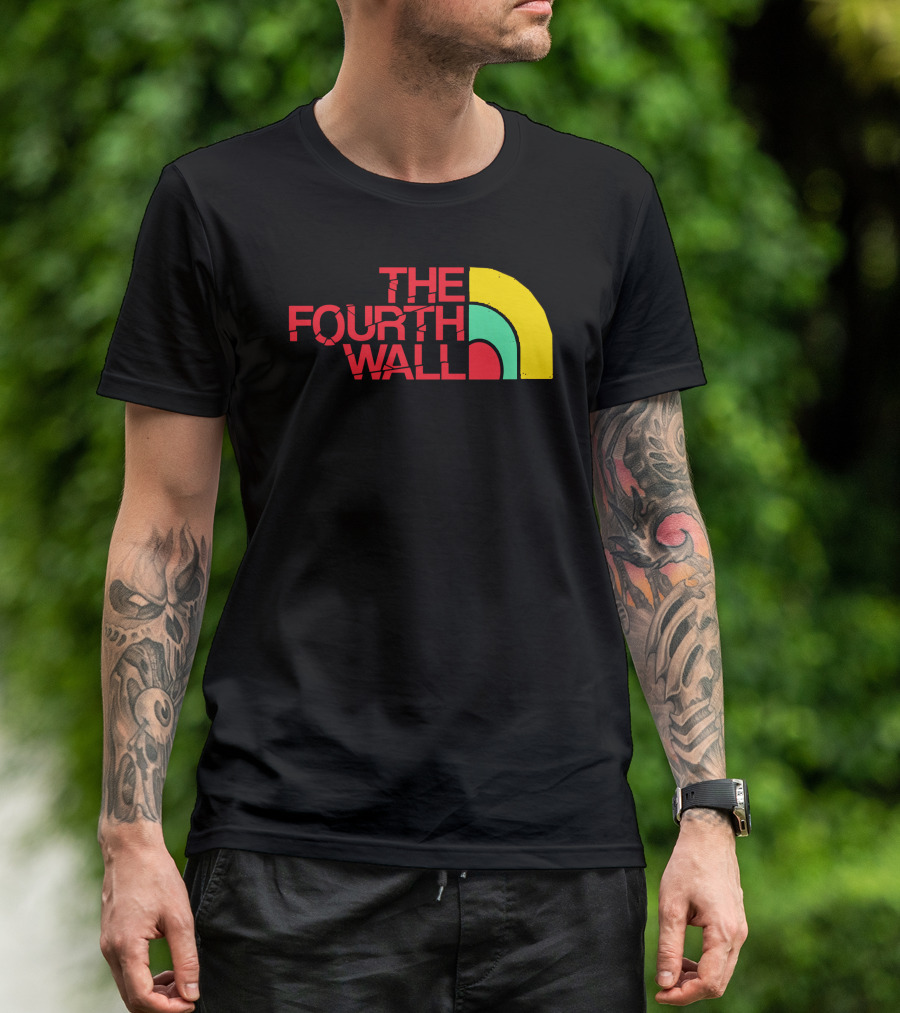 THE FOURTH WALL Broken Text Color Blocks T-Shirt
